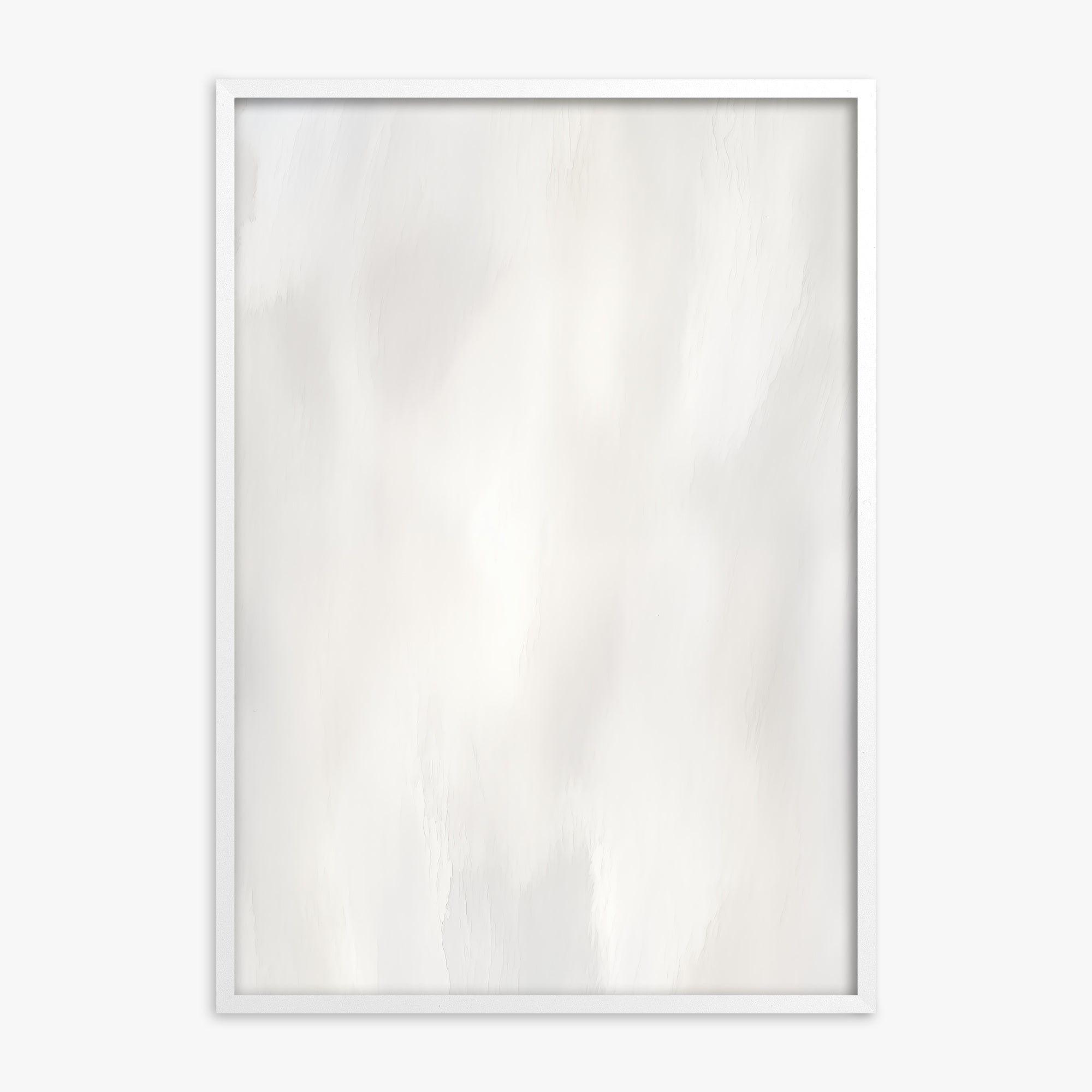 White Serenity, White Framed Poster With White Frame