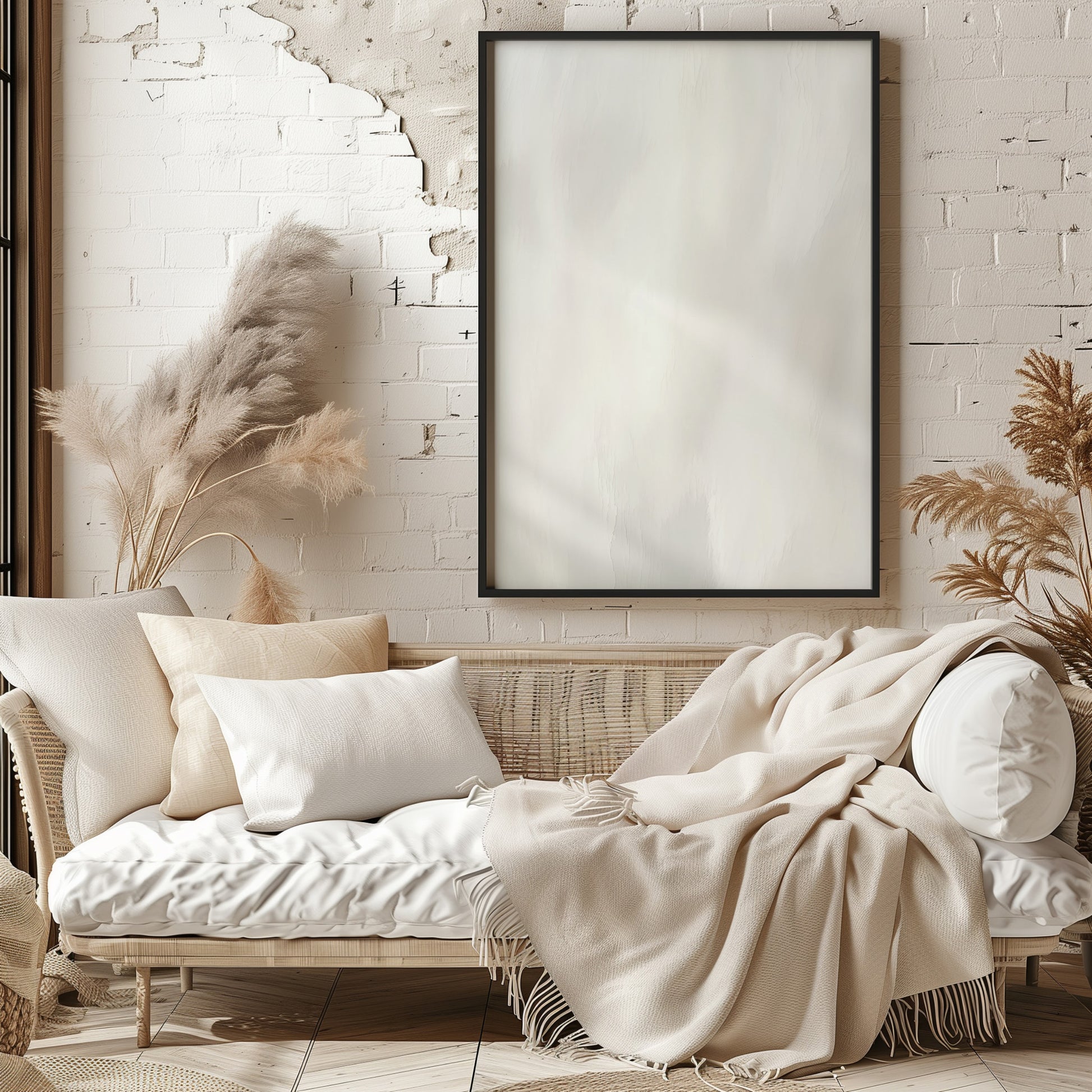 Design Concept No. 29 for White Serenity Modern Poster Art