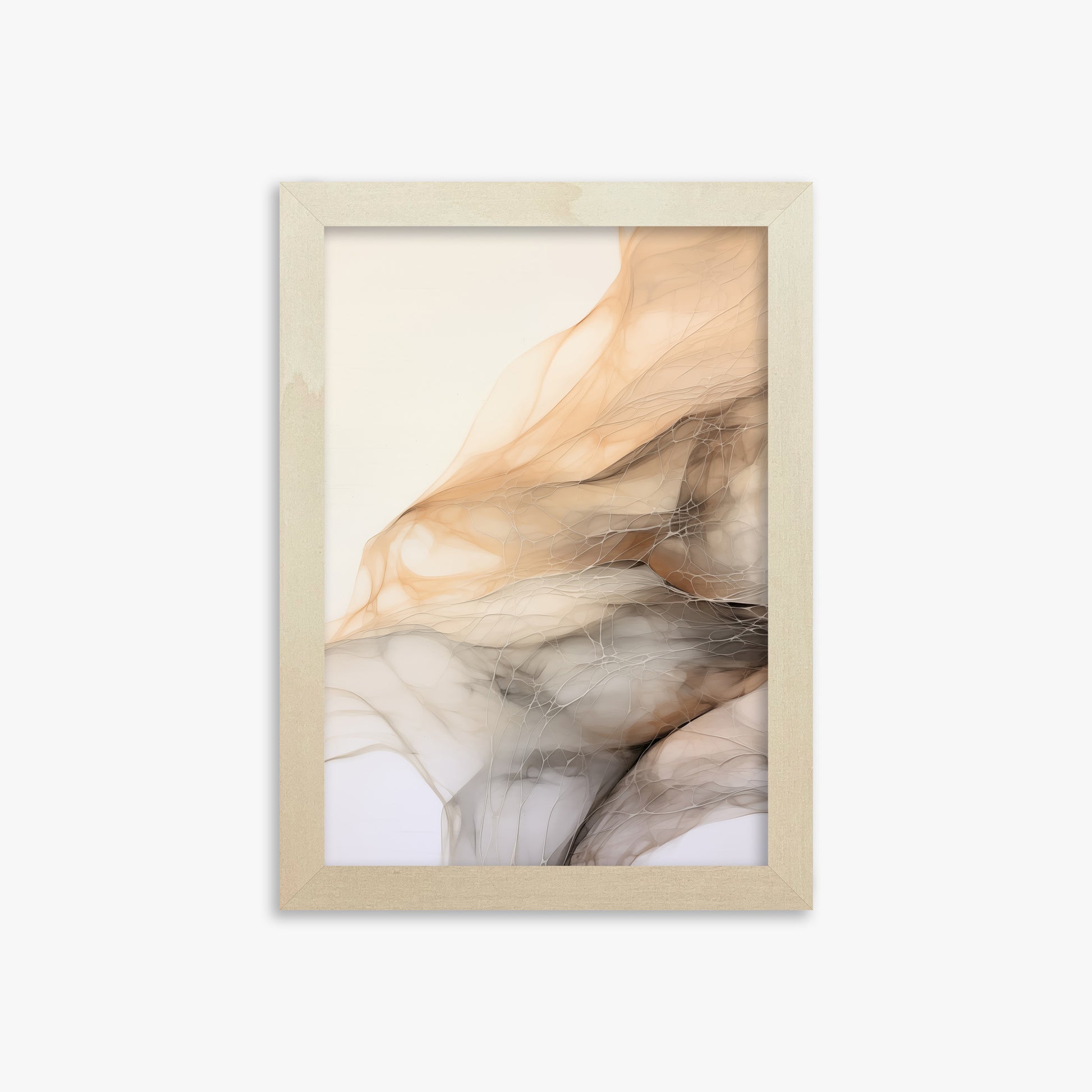 Sepia Vein Web, 21x30cm Framed Art Reproduction With Lime Wood Frame