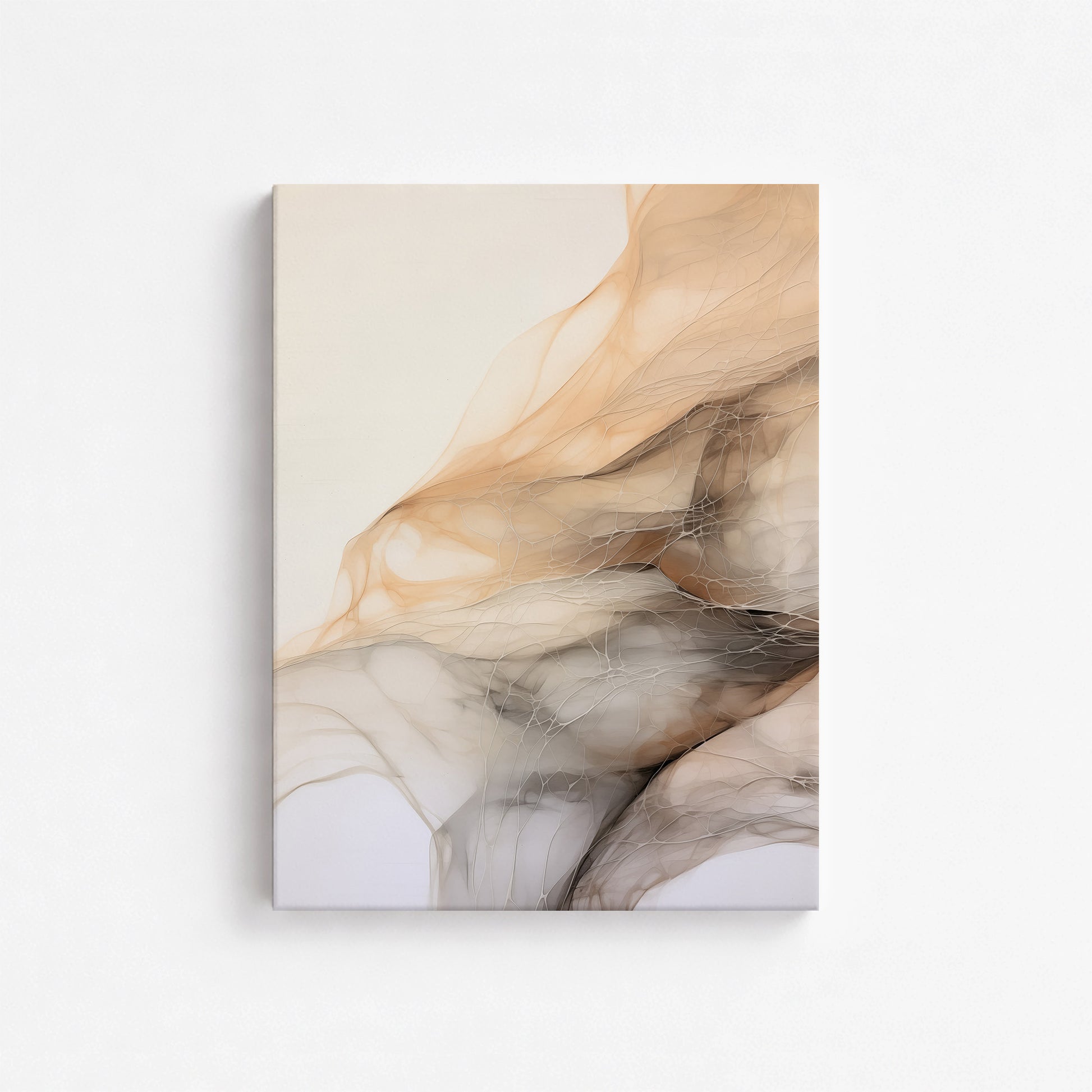 Sepia Vein Web, 30x40cm Satin Canvas Art Reproduction