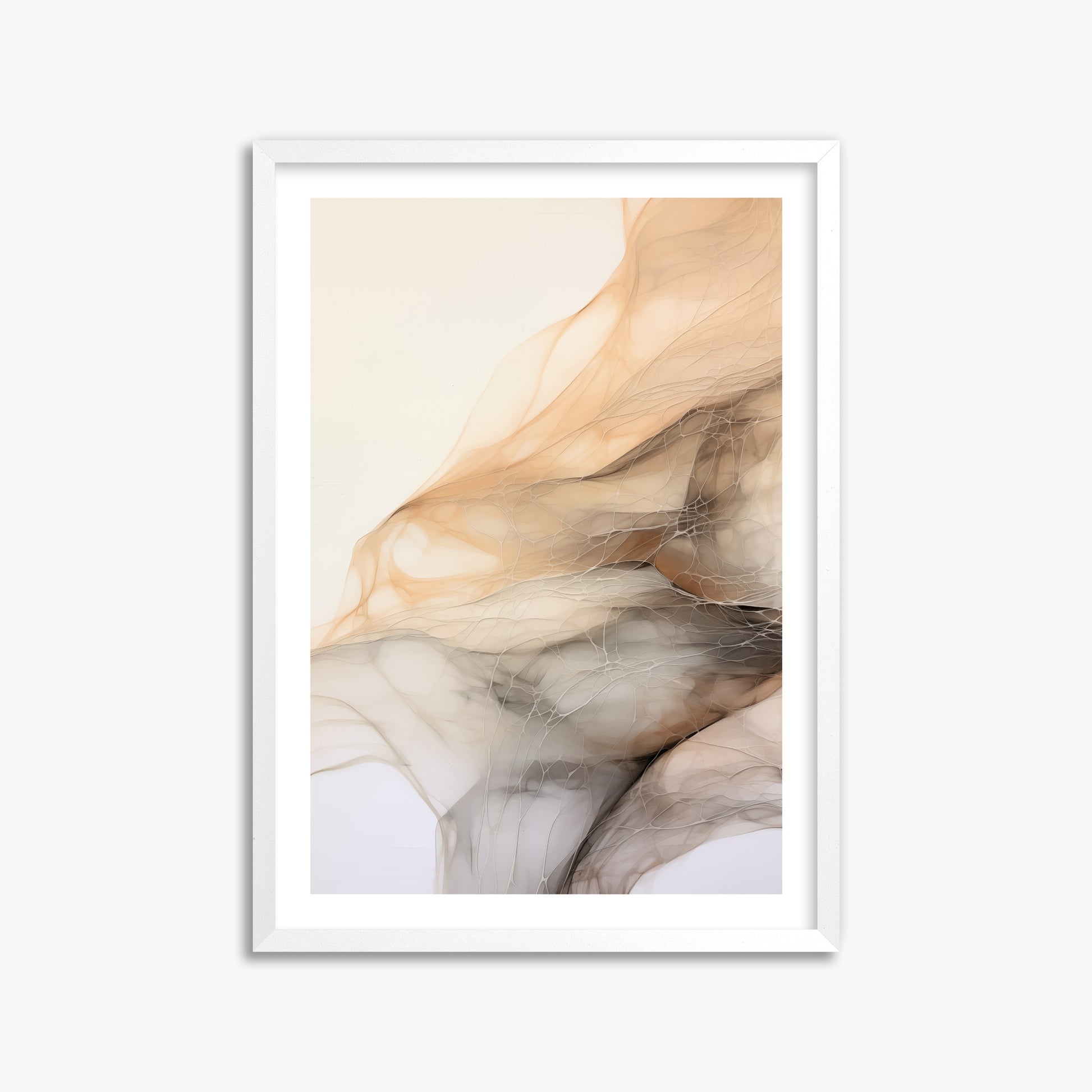 Sepia Vein Web, 50x70cm Whitek Framed Art Reproduction