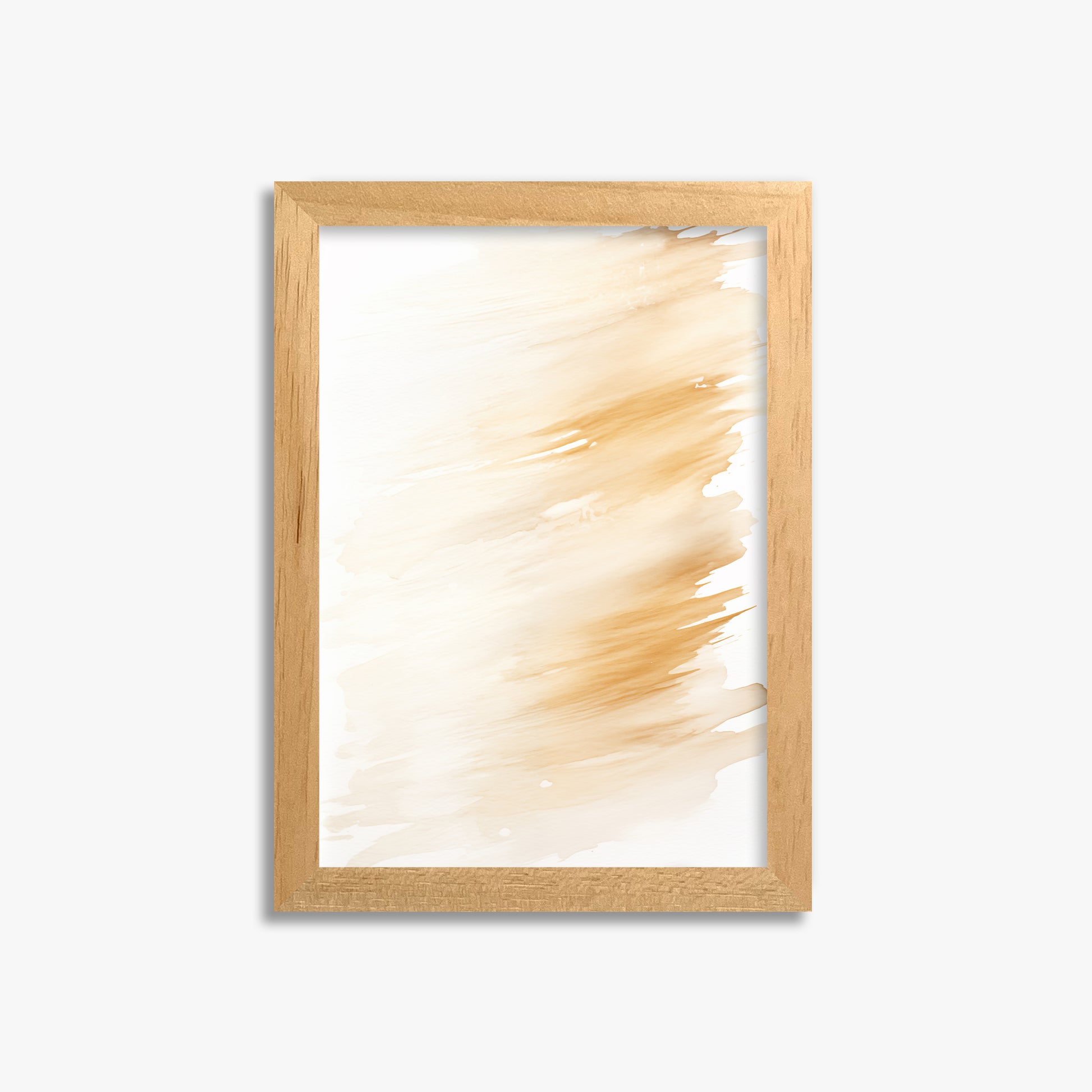 Amber Brush Sweep, 21x30cm Framed Poster With Oak Frame