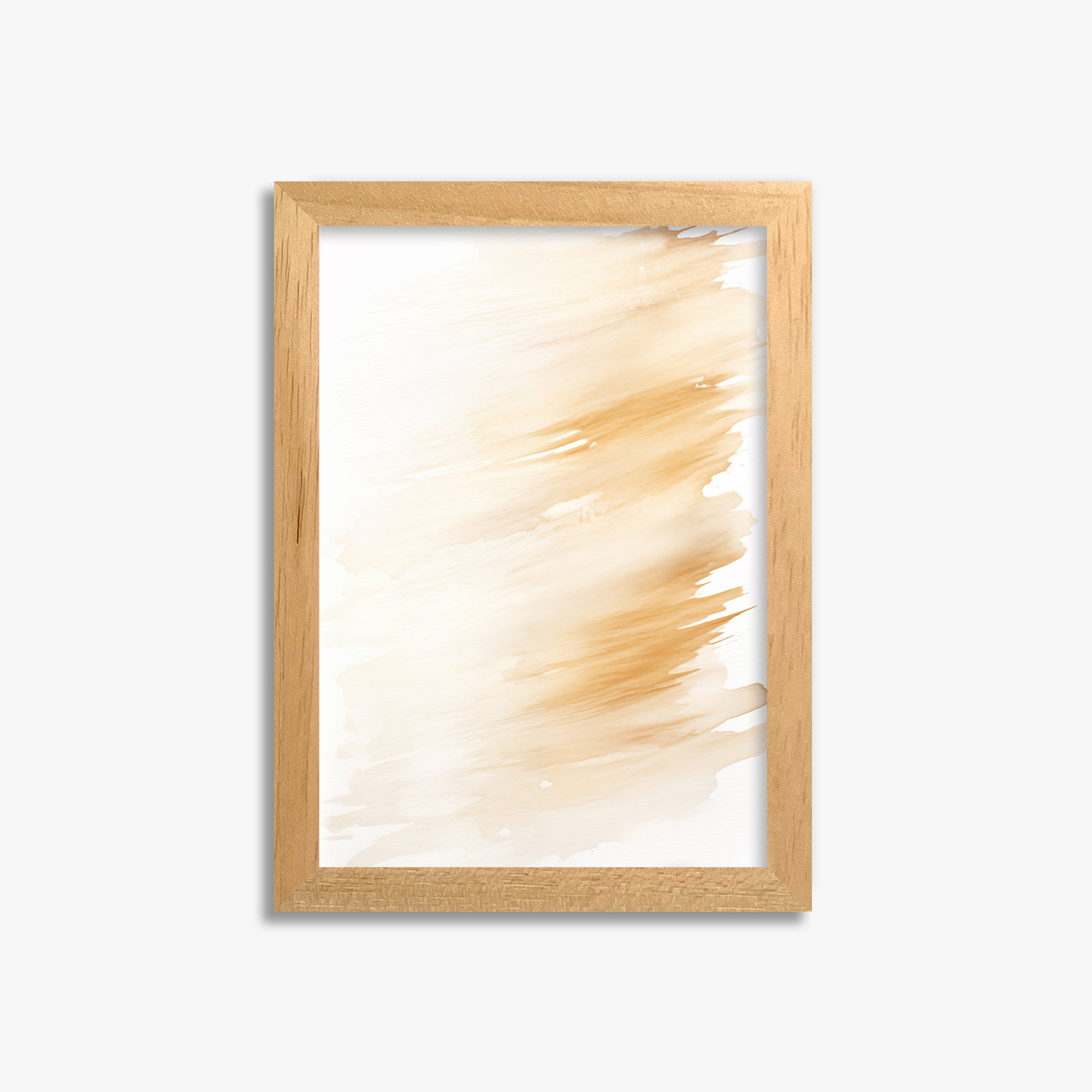Amber Brush Sweep, 21x30cm Framed Poster With Oak Frame