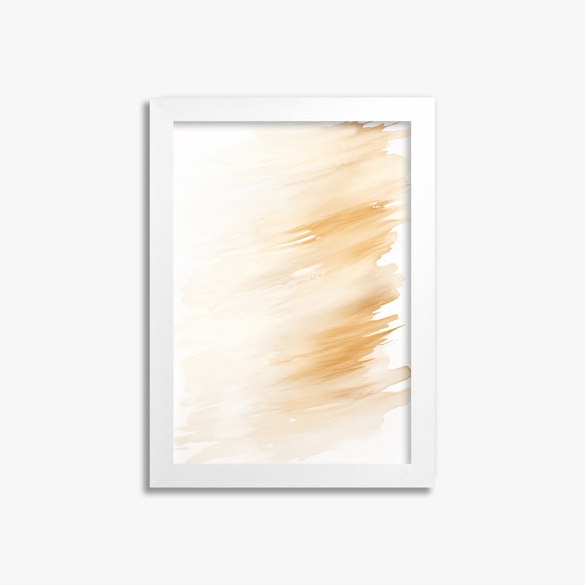 Amber Brush Sweep, 21x30cm Framed Poster With White Frame