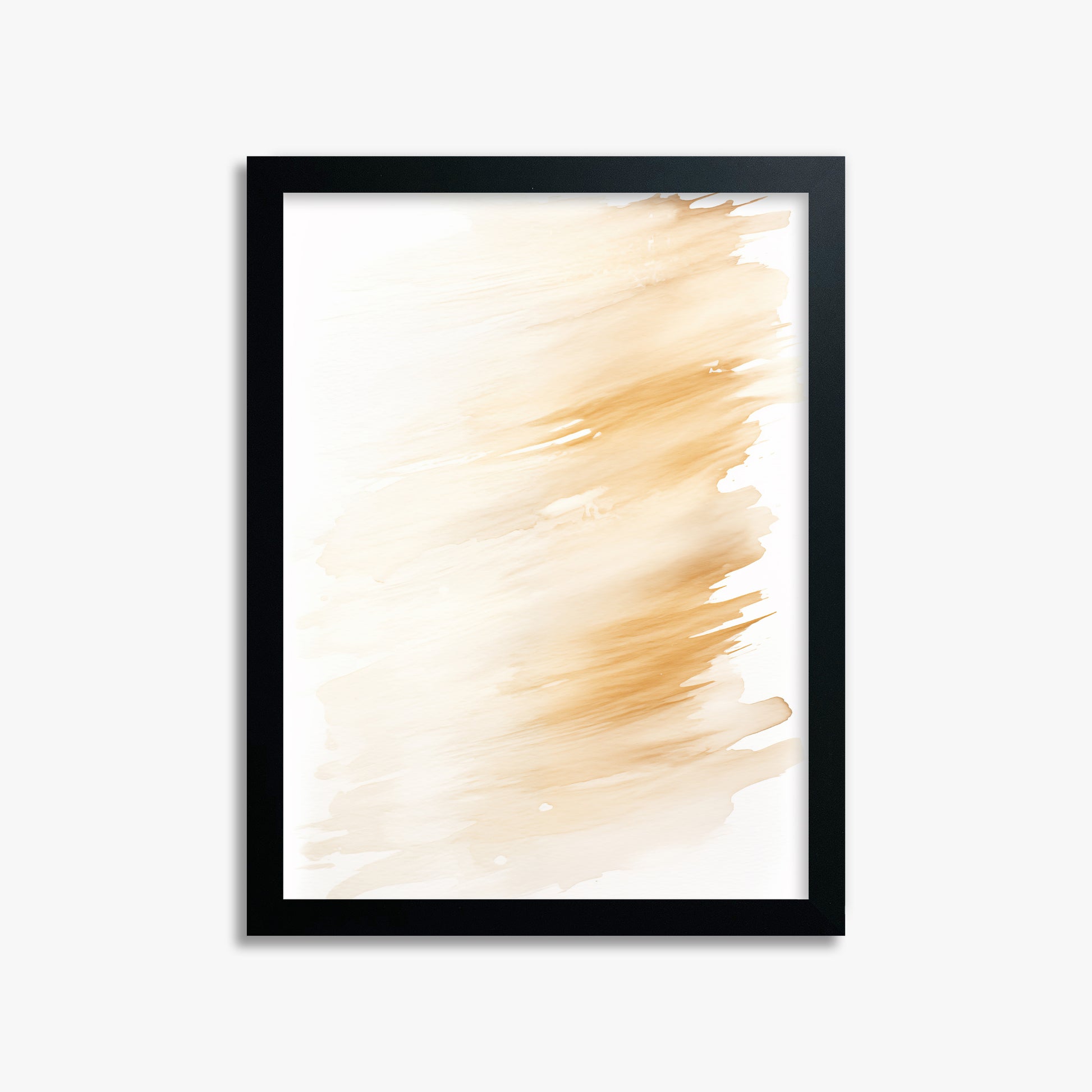 Amber Brush Sweep, 30x40cm Framed Poster With Black Frame