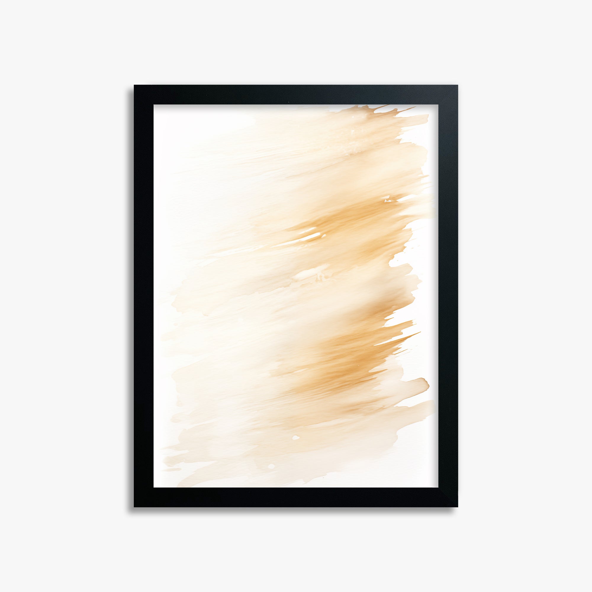 Amber Brush Sweep, 30x40cm Framed Poster With Black Frame