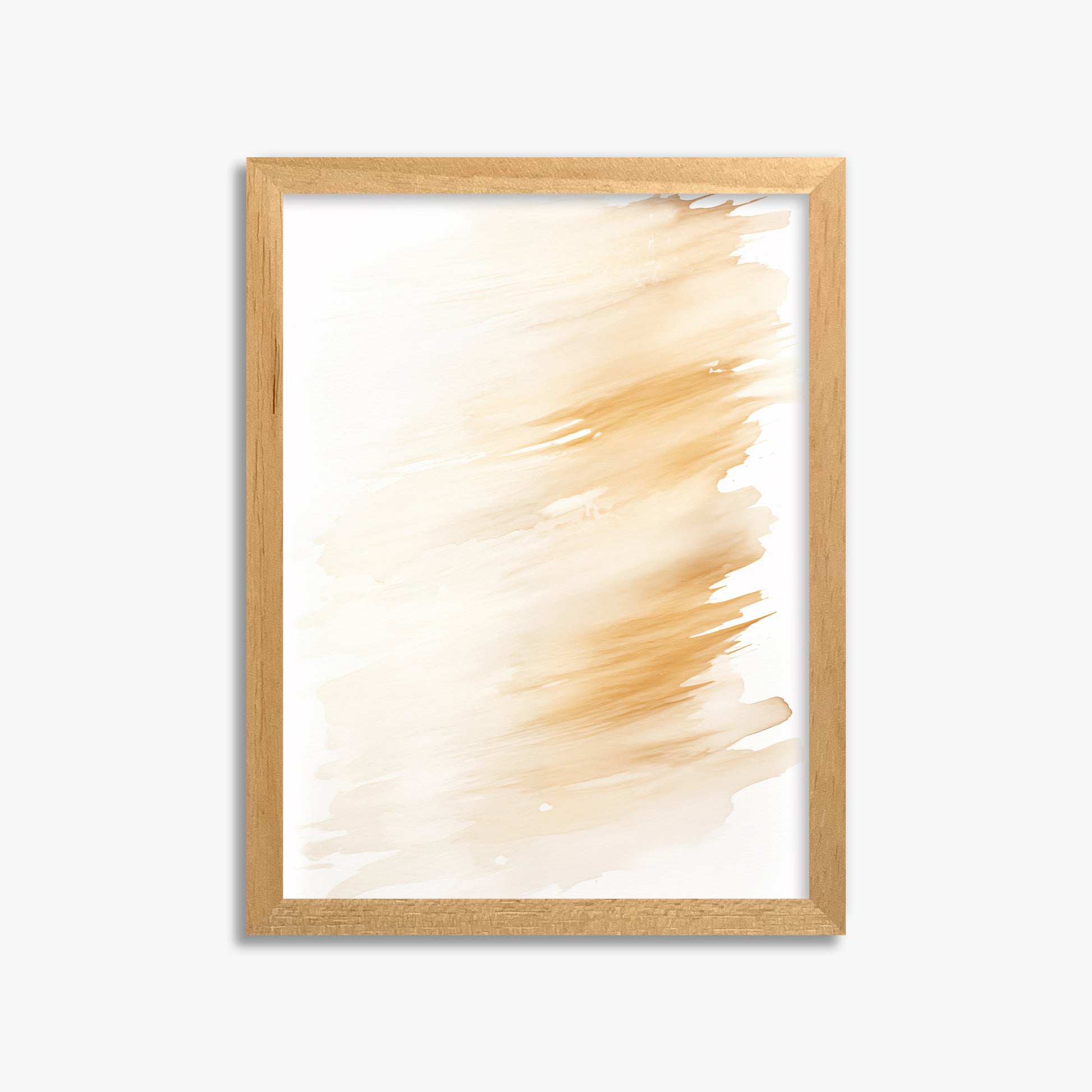 Amber Brush Sweep, 30x40cm Framed Poster With Oak Frame