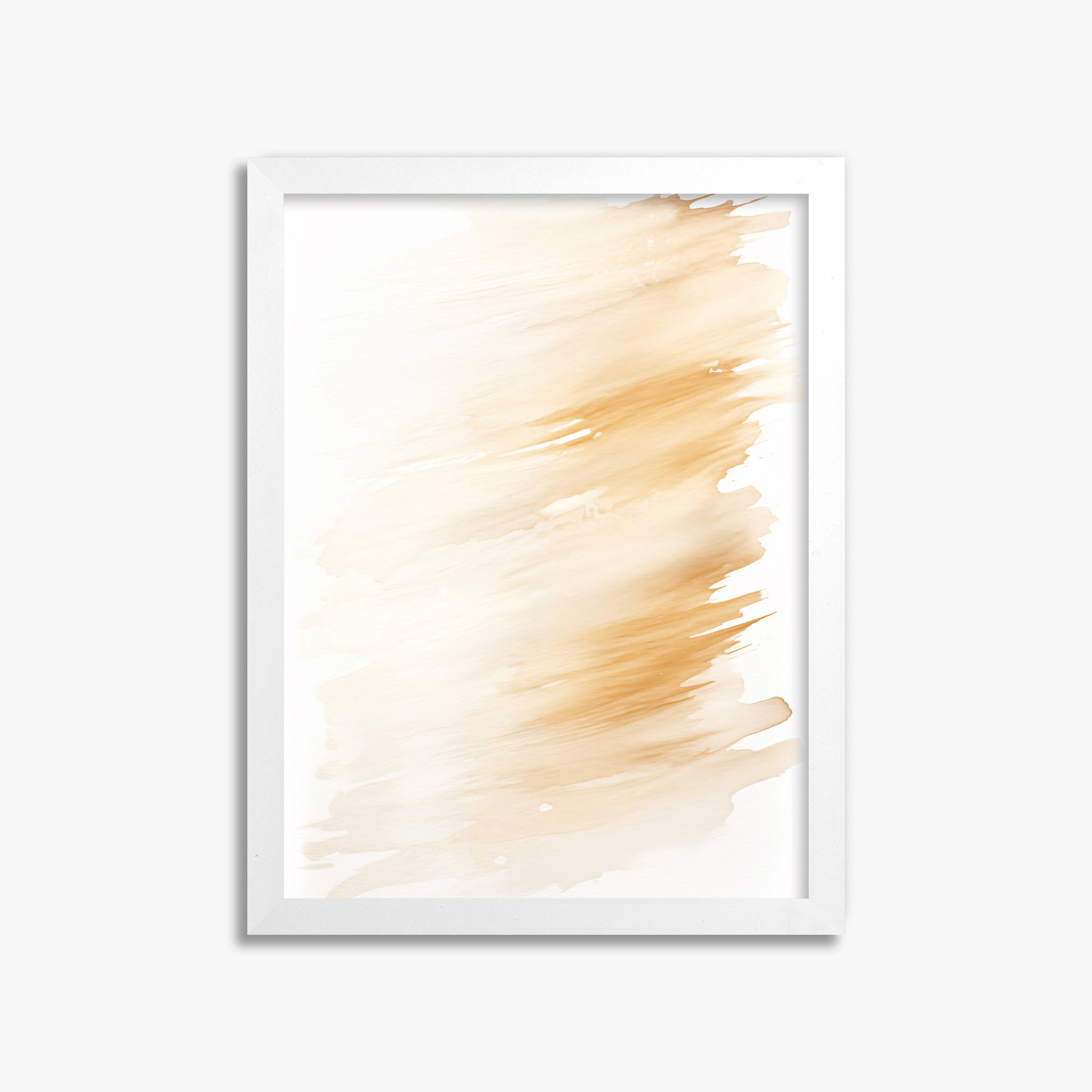 Amber Brush Sweep, 30x40cm Framed Poster With White Frame