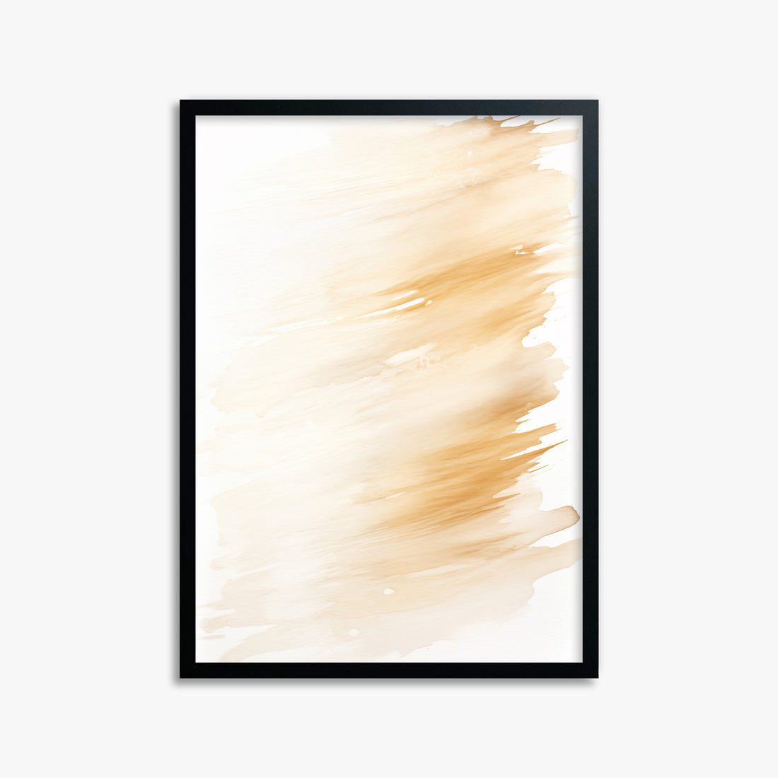 Amber Brush Sweep, 50x70cm Framed Poster With Black Frame
