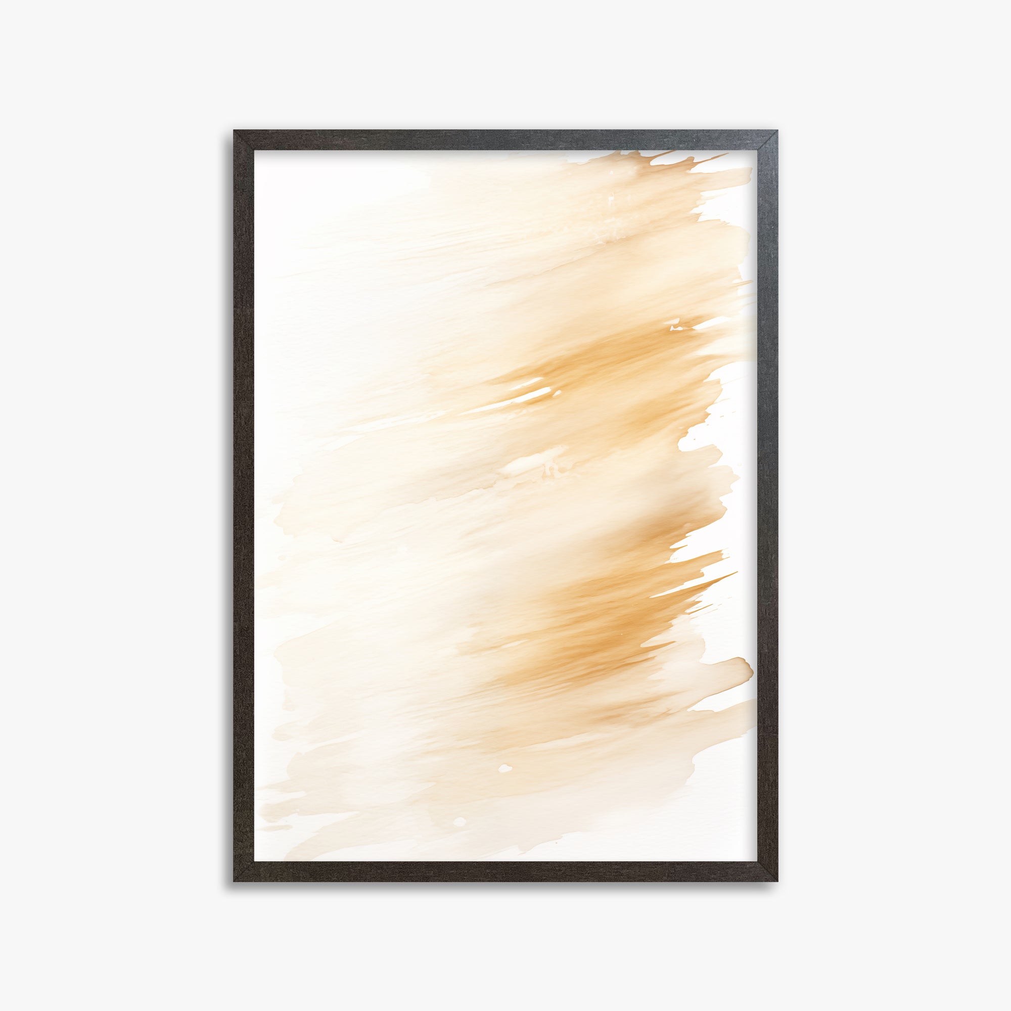 Amber Brush Sweep, 50x70cm Framed Poster With Espresso Frame