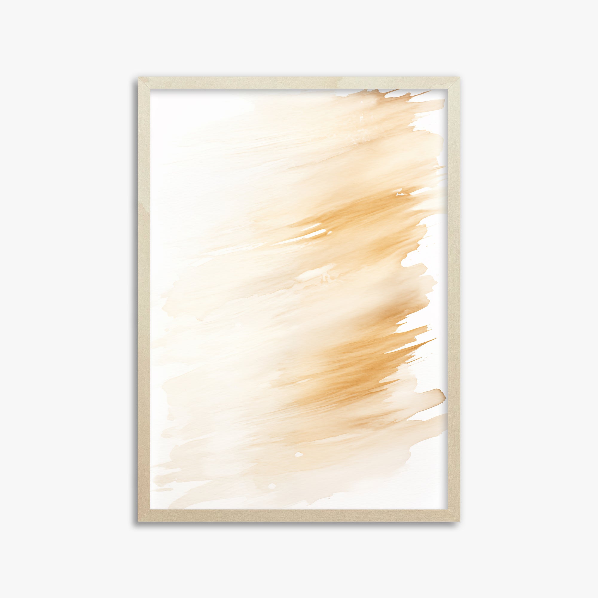 Amber Brush Sweep, 50x70cm Framed Poster With Lime Wood Frame