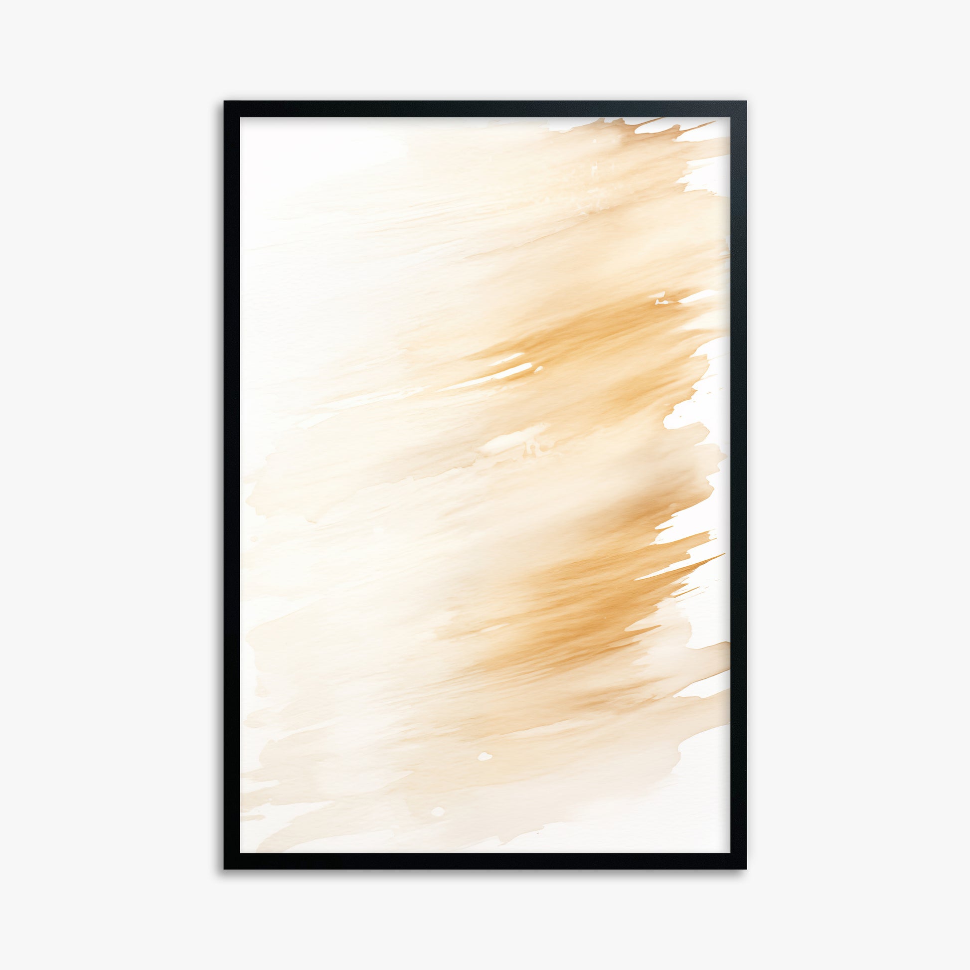 Amber Brush Sweep, 61x91cm Framed Poster With Black Frame