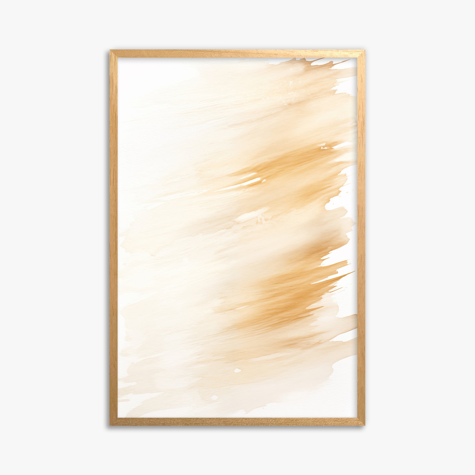 Amber Brush Sweep, 61x91cm Framed Poster With Oak Frame