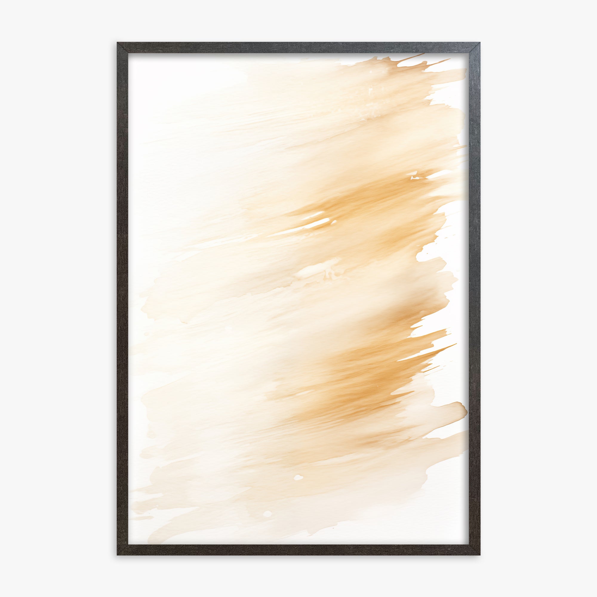 Amber Brush Sweep, 70x100cm Framed Poster With Espresso Frame