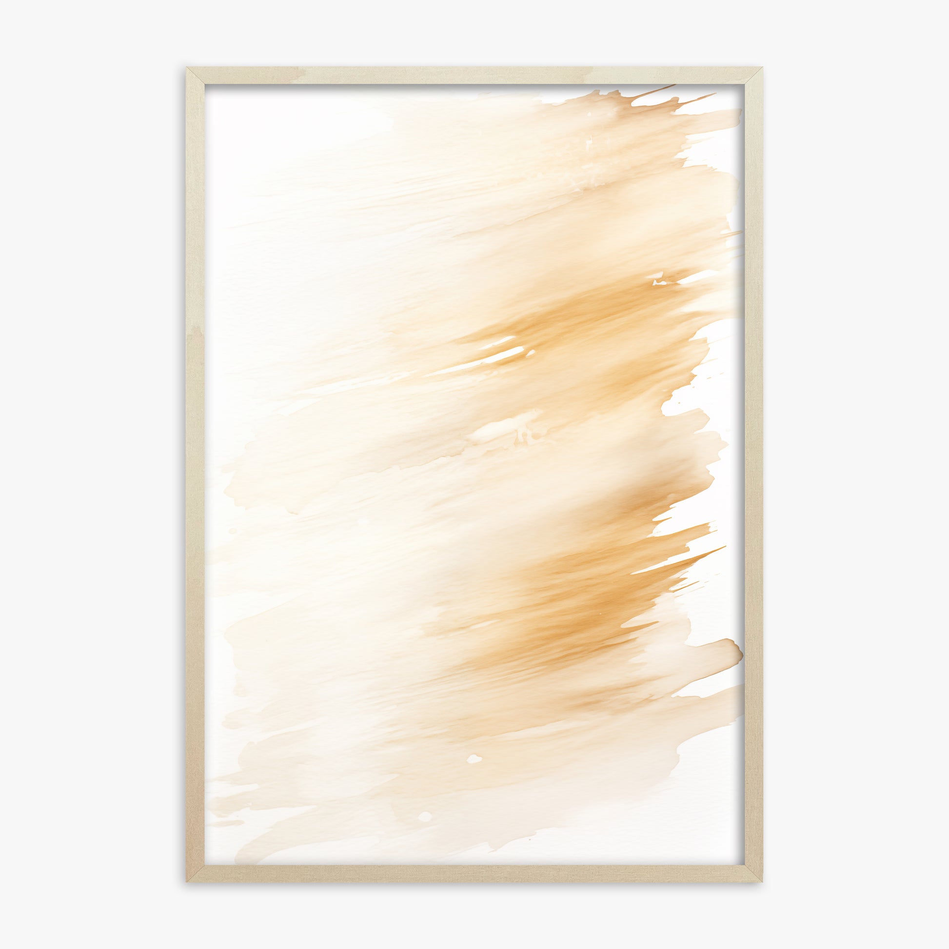 Amber Brush Sweep, 70x100cm Framed Poster With Lime Wood Frame