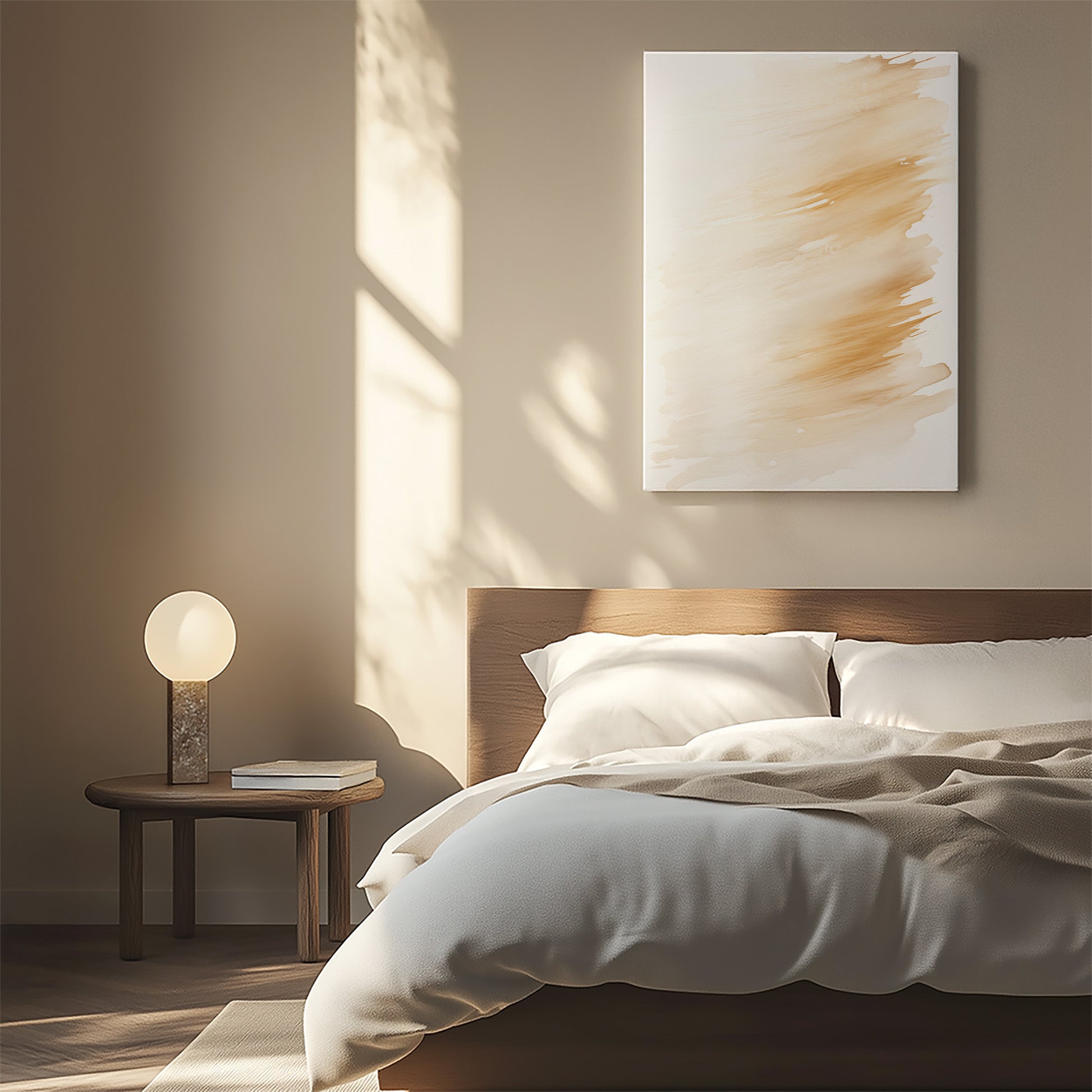 Design Concept No. 55 for Amber Brush Sweep Modern Satin Canvas Poster Art