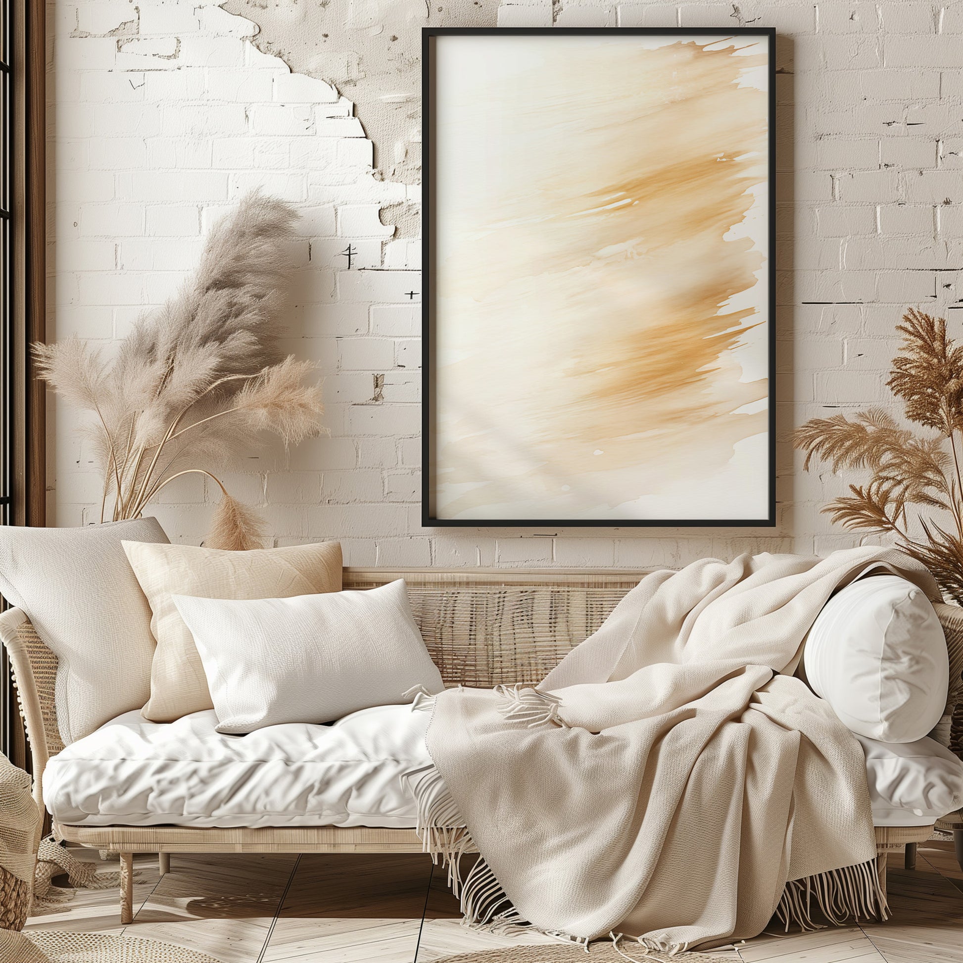 Design Concept No. 29 for Amber Brush Sweep Modern Poster Art
