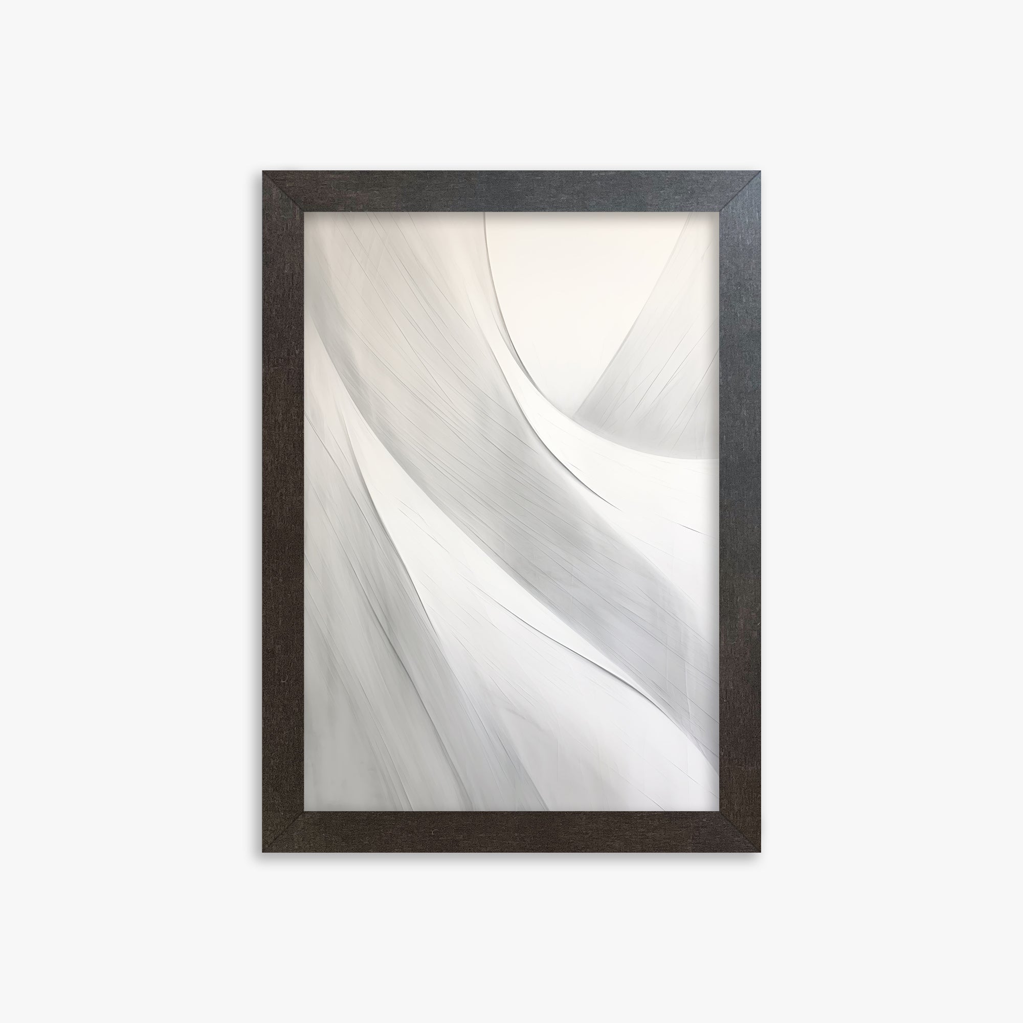 Silk Flow Curves, 21x30cm Framed Poster With Espresso Frame