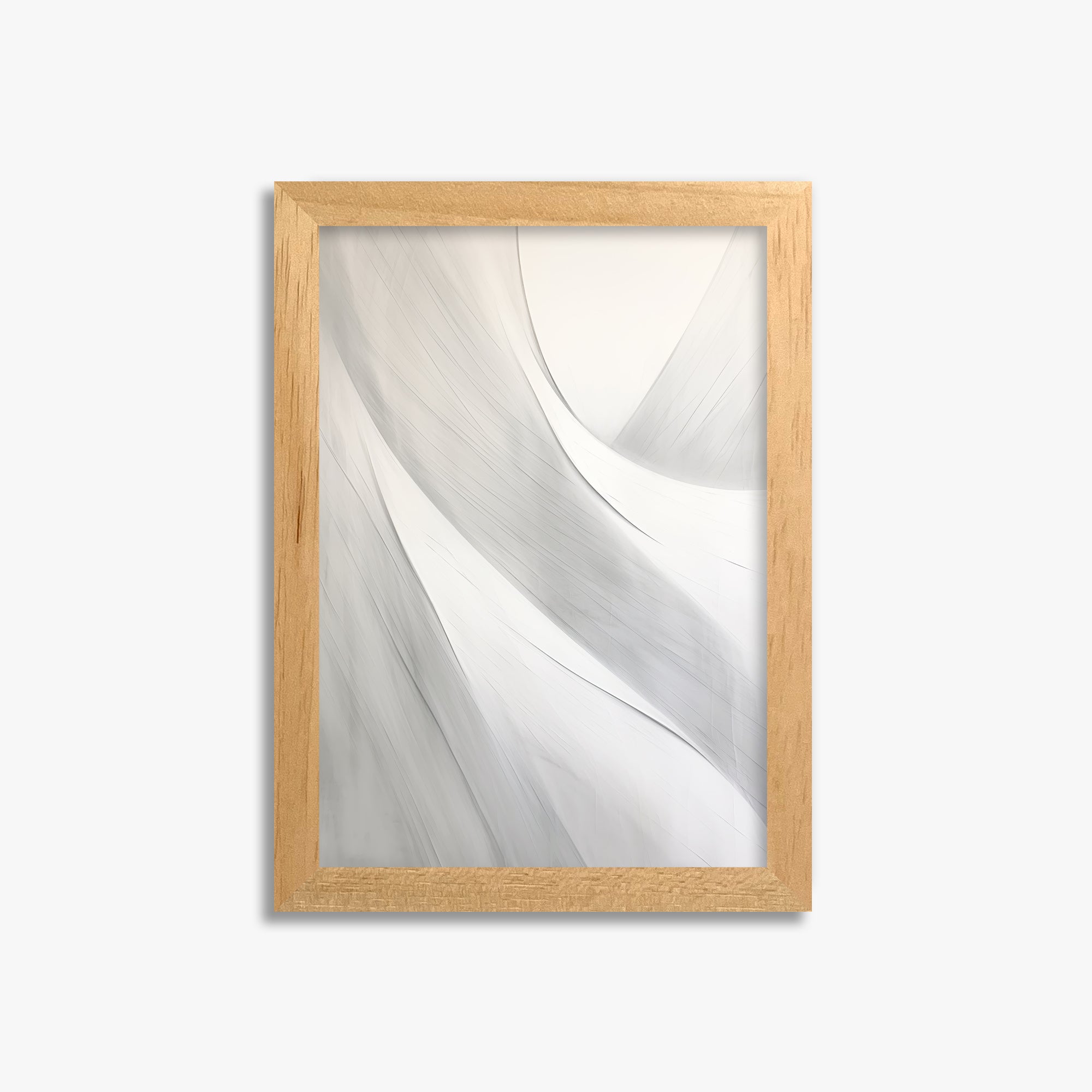 Silk Flow Curves, 21x30cm Framed Poster With Oak Frame