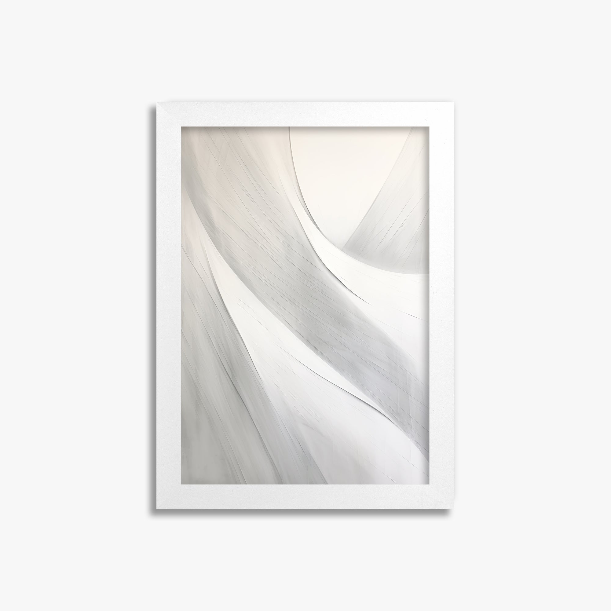 Silk Flow Curves, 21x30cm Framed Poster With White Frame