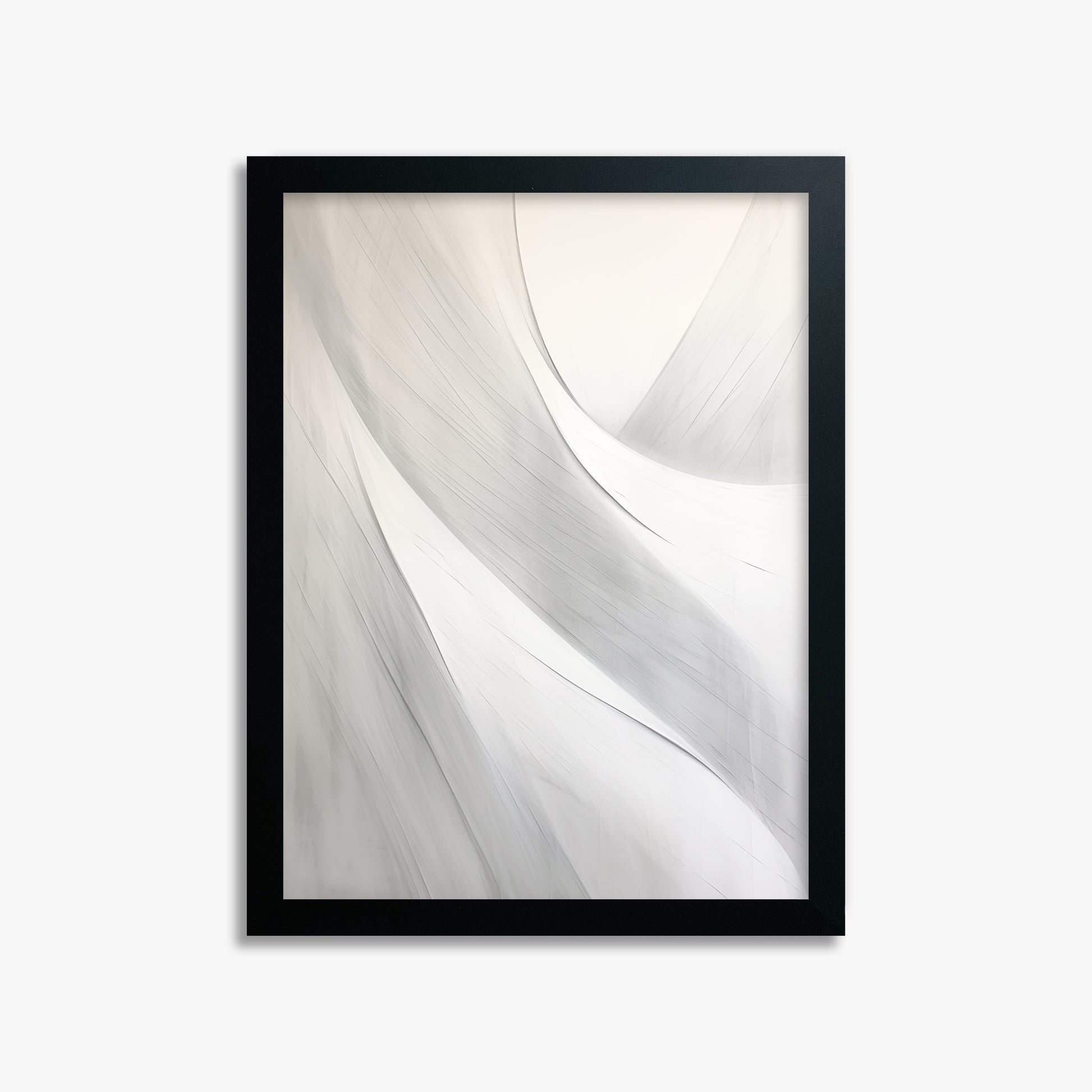 Silk Flow Curves, 30x40cm Framed Poster With Black Frame