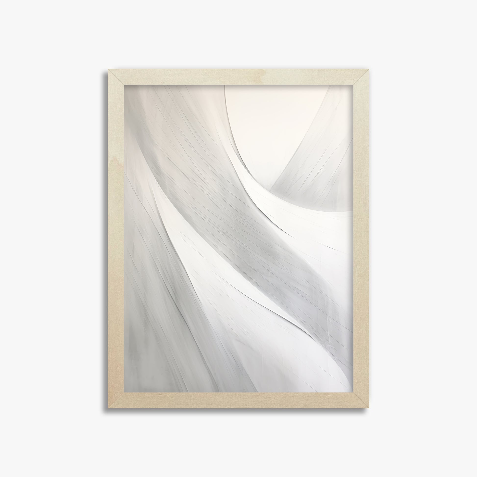 Silk Flow Curves, 30x40cm Framed Poster With Lime Wood Frame