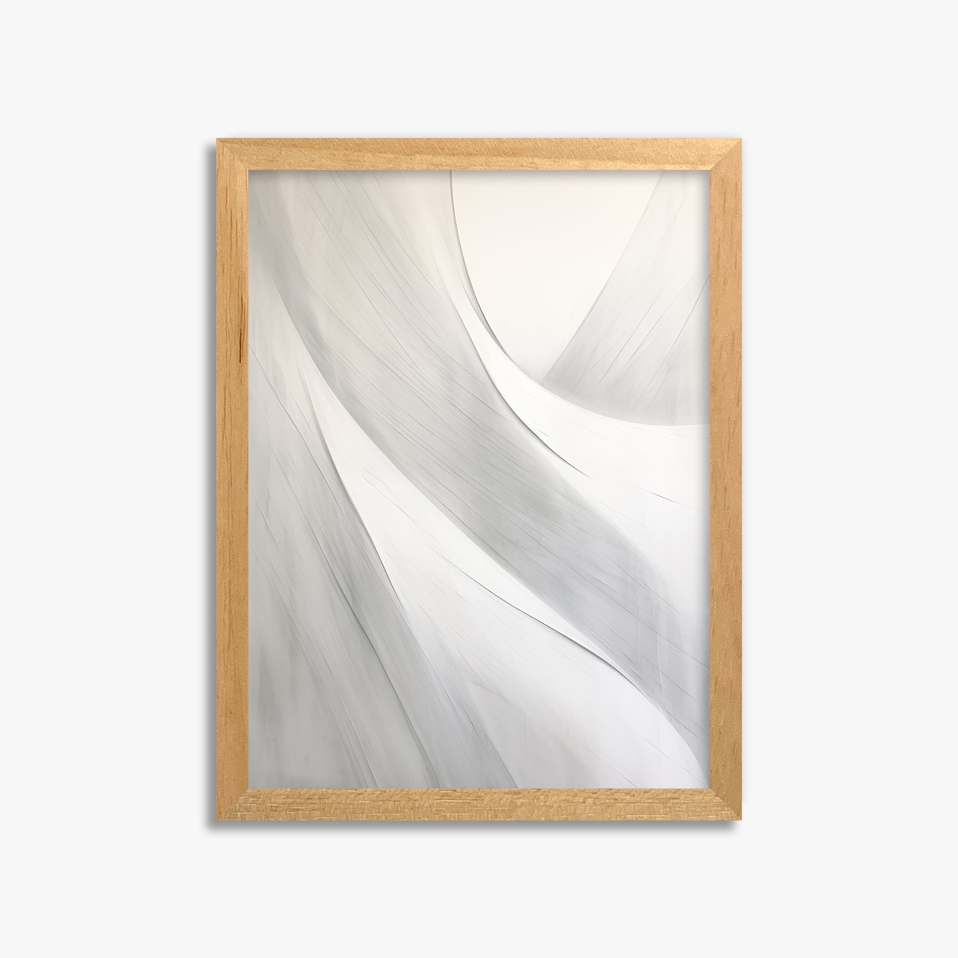 Silk Flow Curves, 30x40cm Framed Poster With Oak Frame