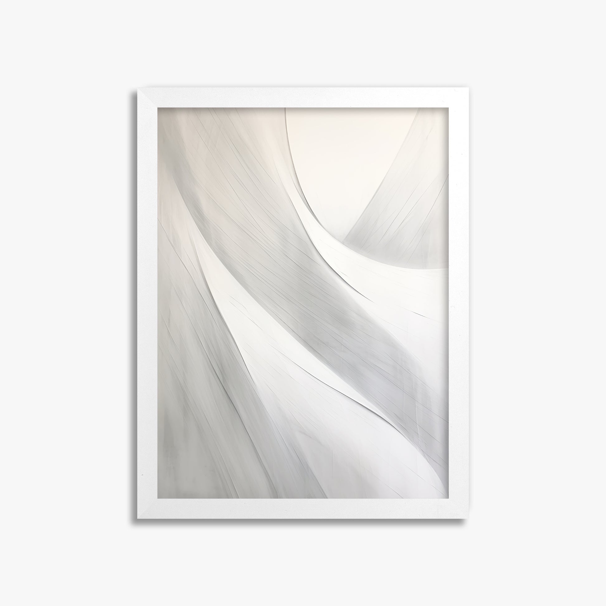 Silk Flow Curves, 30x40cm Framed Poster With White Frame