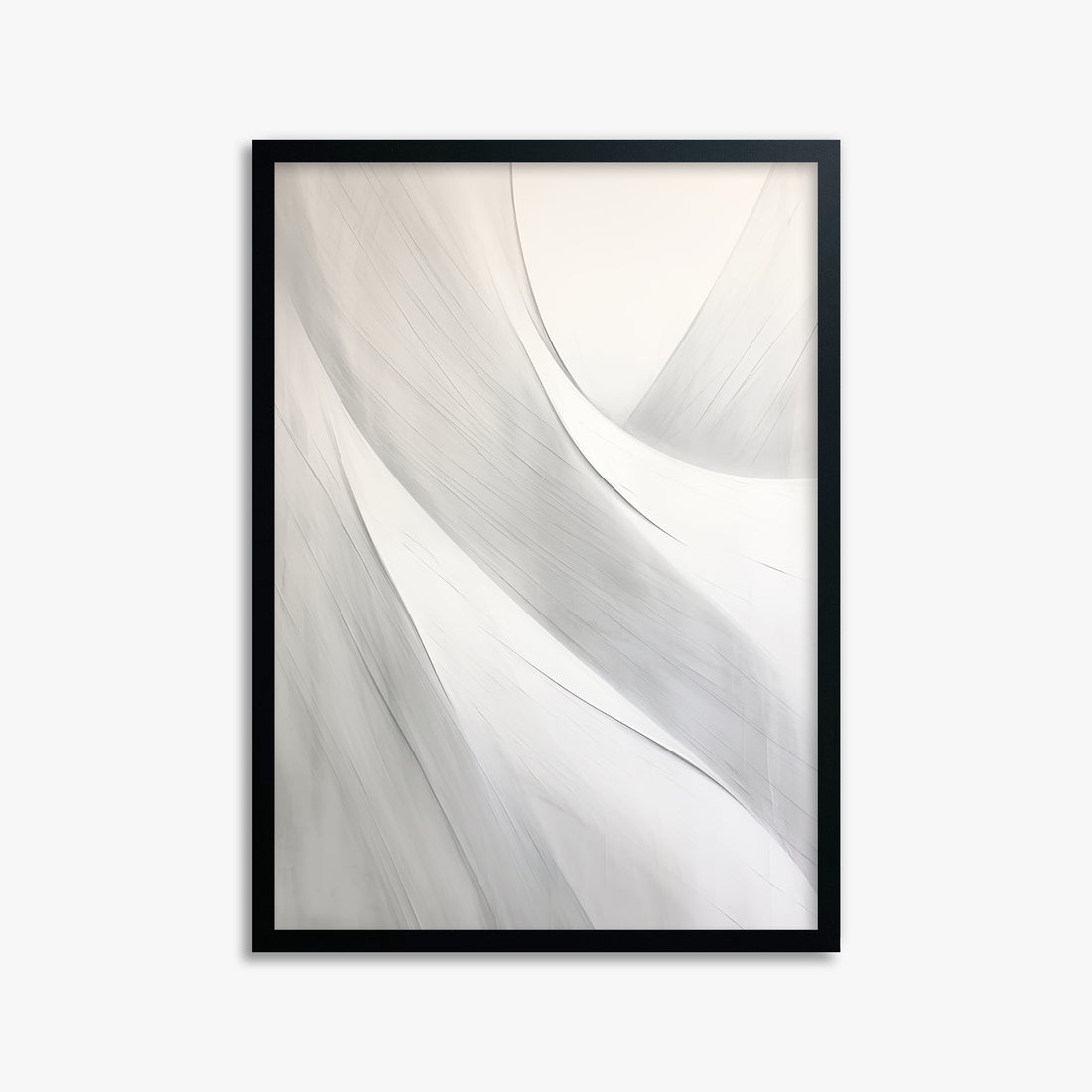 Silk Flow Curves, 50x70cm Framed Poster With Black Frame