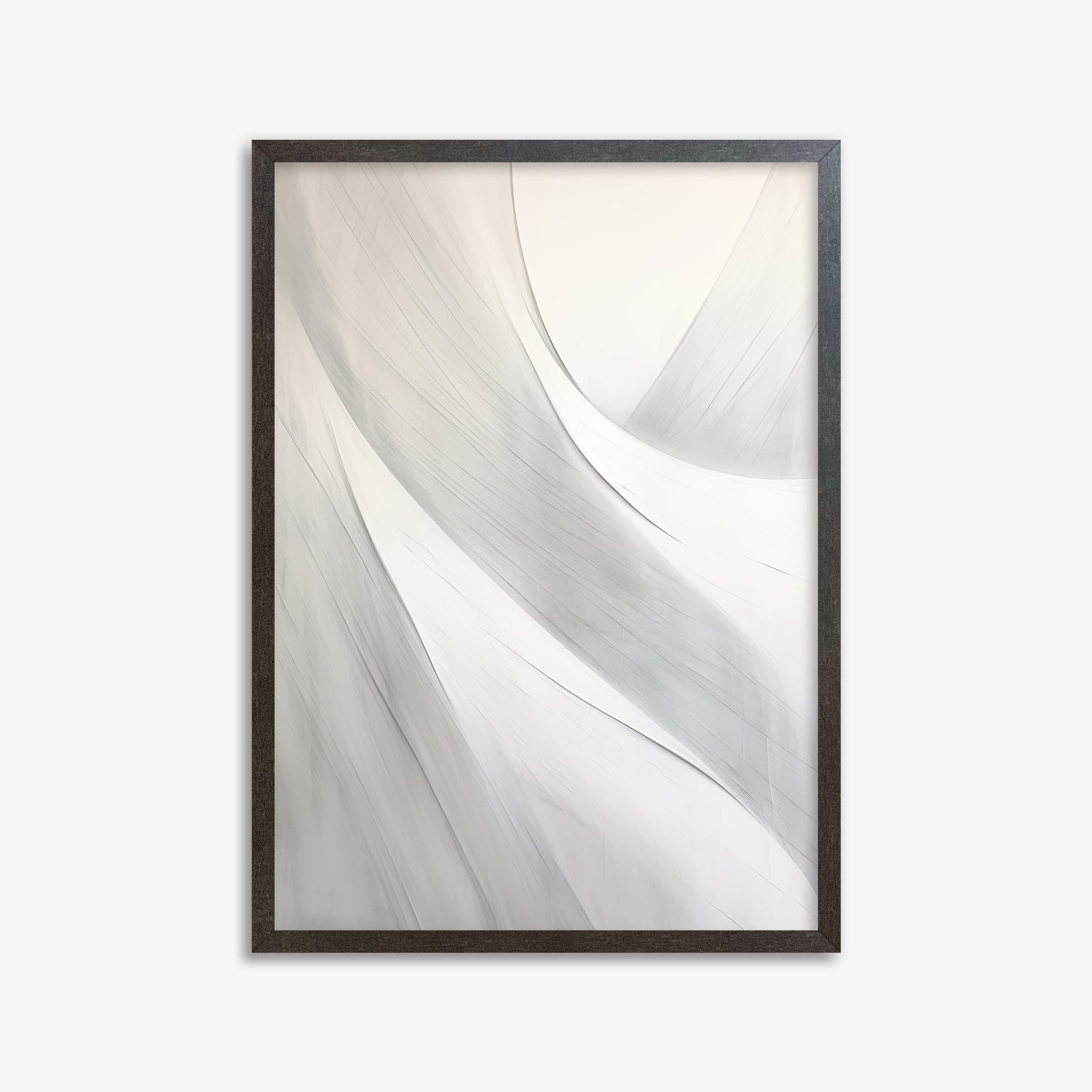 Silk Flow Curves, 50x70cm Framed Poster With Espresso Frame
