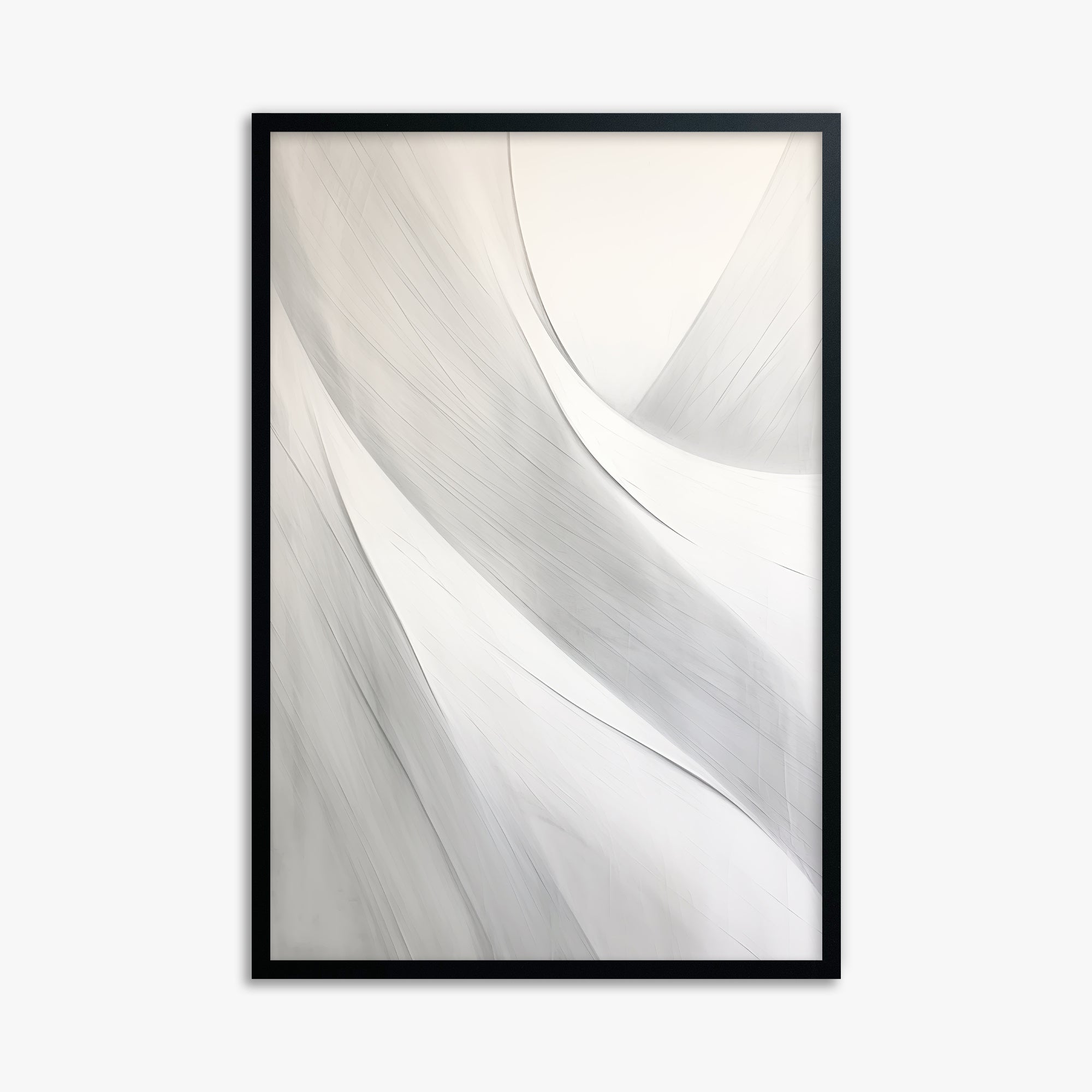 Silk Flow Curves, 61x91cm Framed Poster With Black Frame