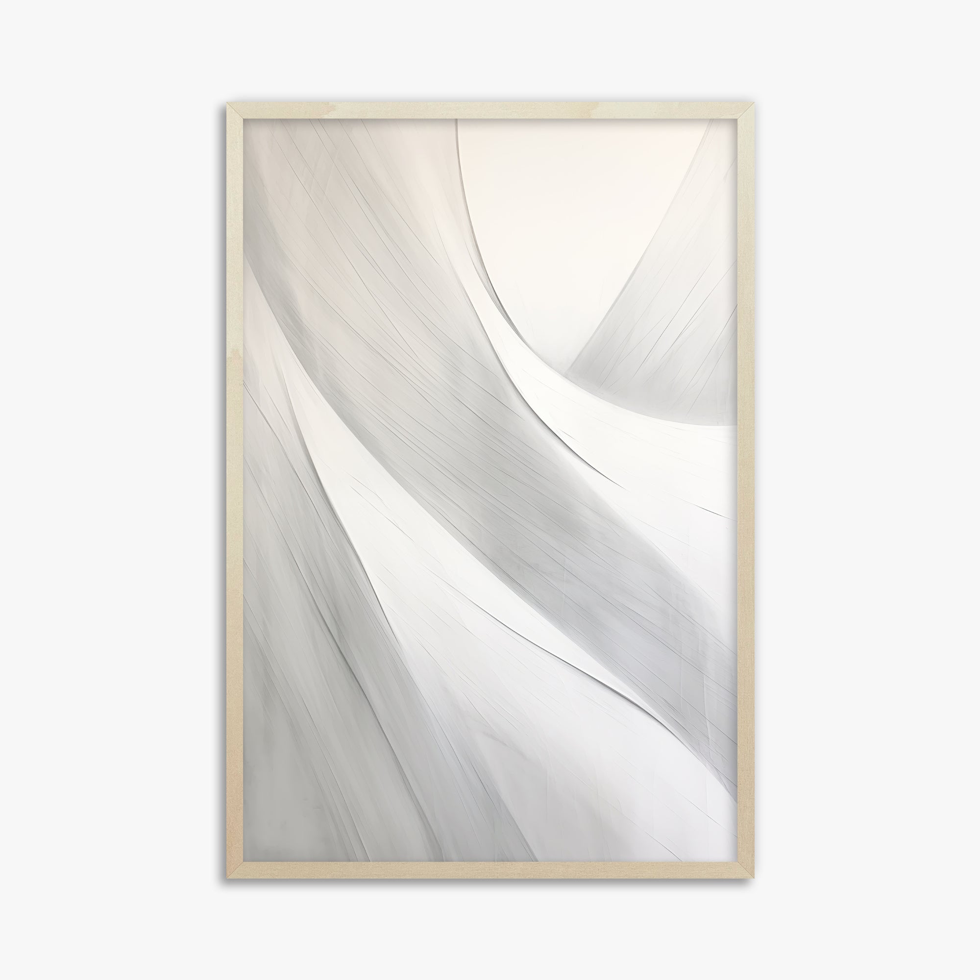 Silk Flow Curves, 61x91cm Framed Poster With Lime Wood Frame