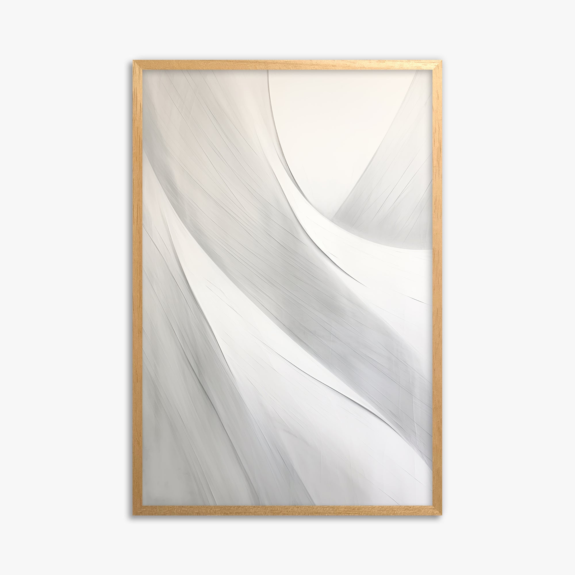 Silk Flow Curves, 61x91cm Framed Poster With Oak Frame
