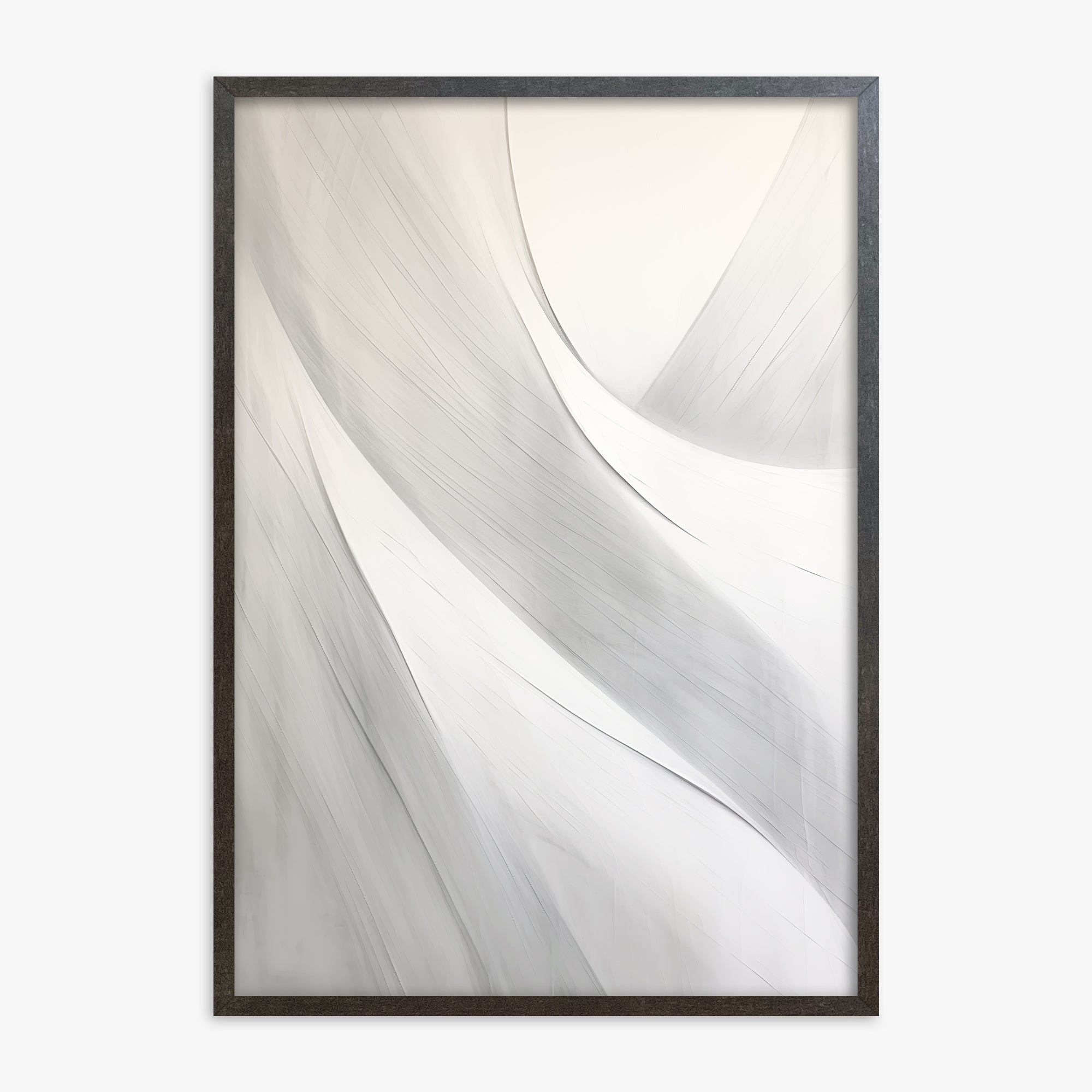 Silk Flow Curves, 70x100cm Framed Poster With Espresso Frame