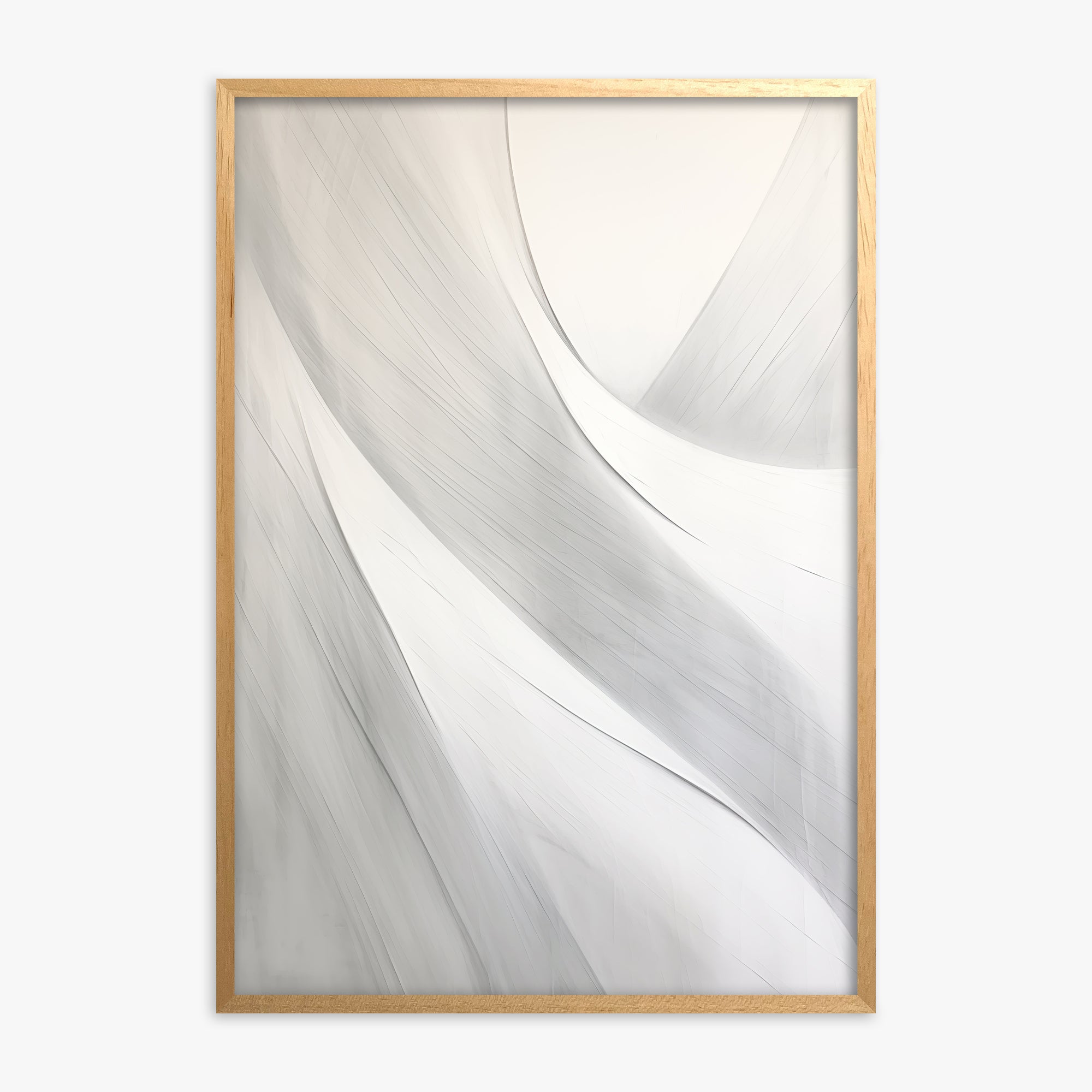 Silk Flow Curves, Oak Framed Poster With Oak Frame