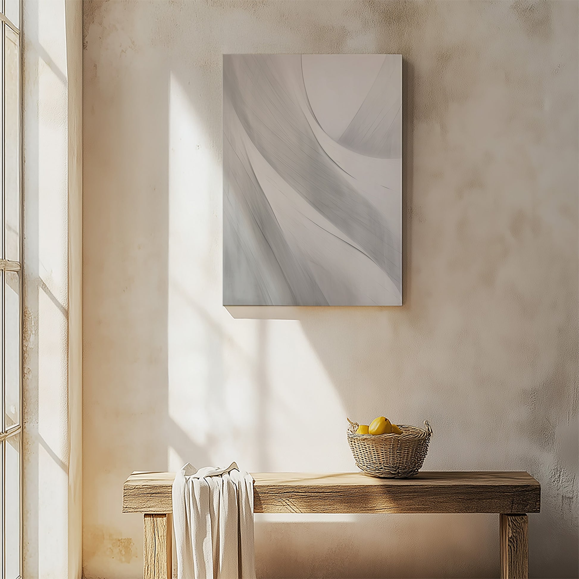 Design Concept No. 54 for Silk Flow Curves Modern Satin Canvas Poster Art