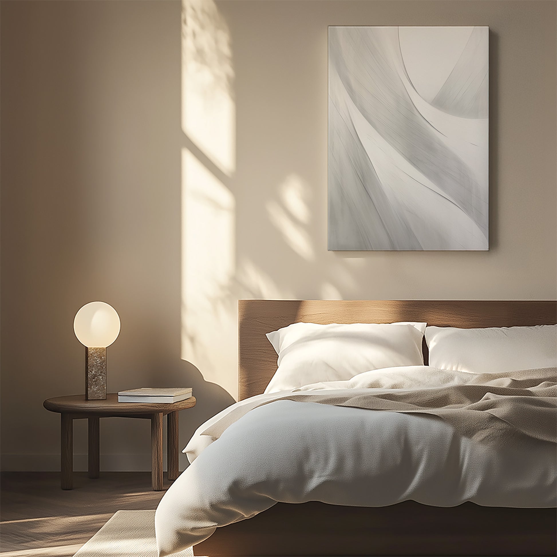 Design Concept No. 55 for Silk Flow Curves Modern Satin Canvas Poster Art