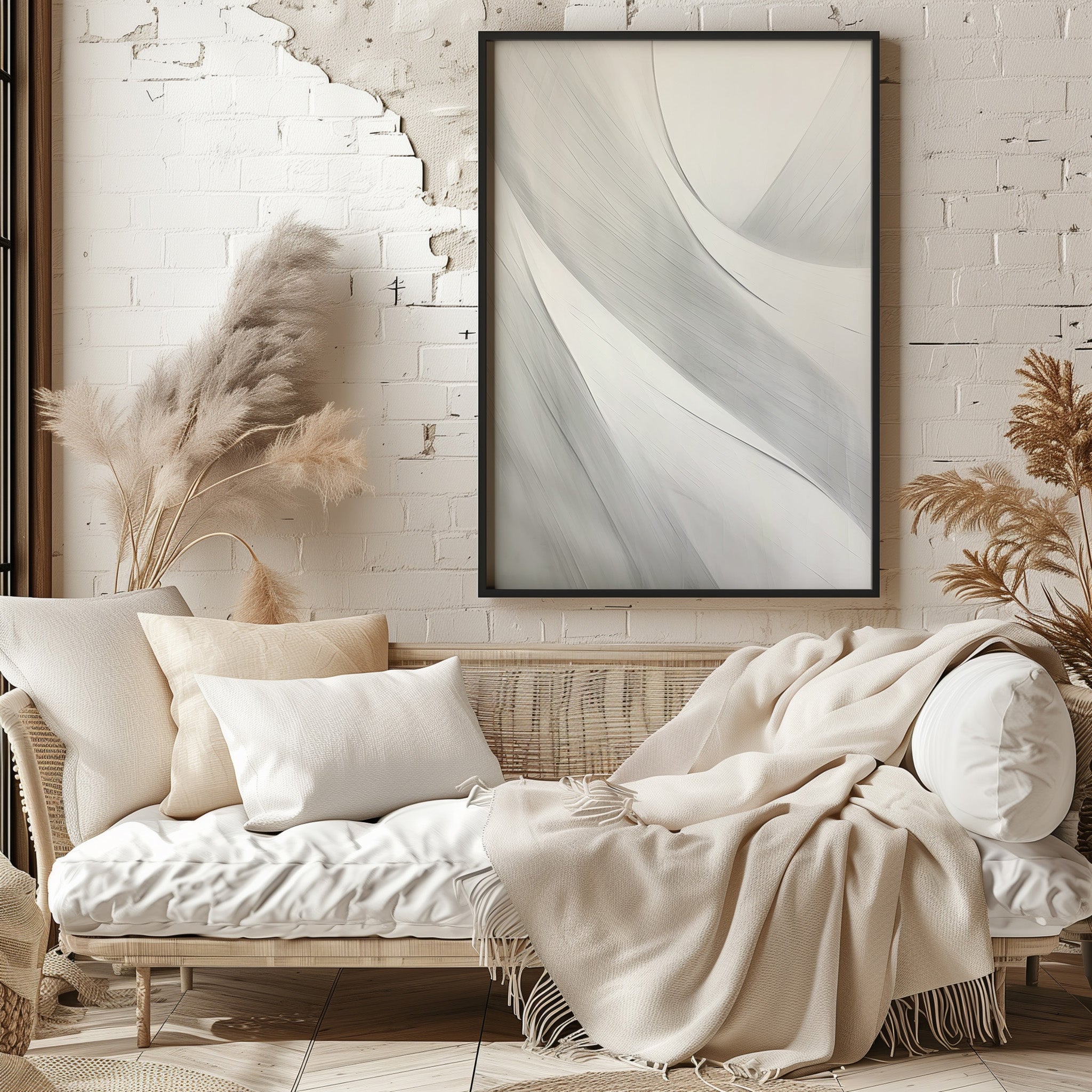 Design Concept No. 29 for Silk Flow Curves Modern Poster Art