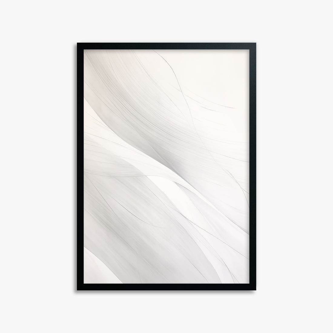 Feather Whisper, 50x70cm Framed Poster With Black Frame