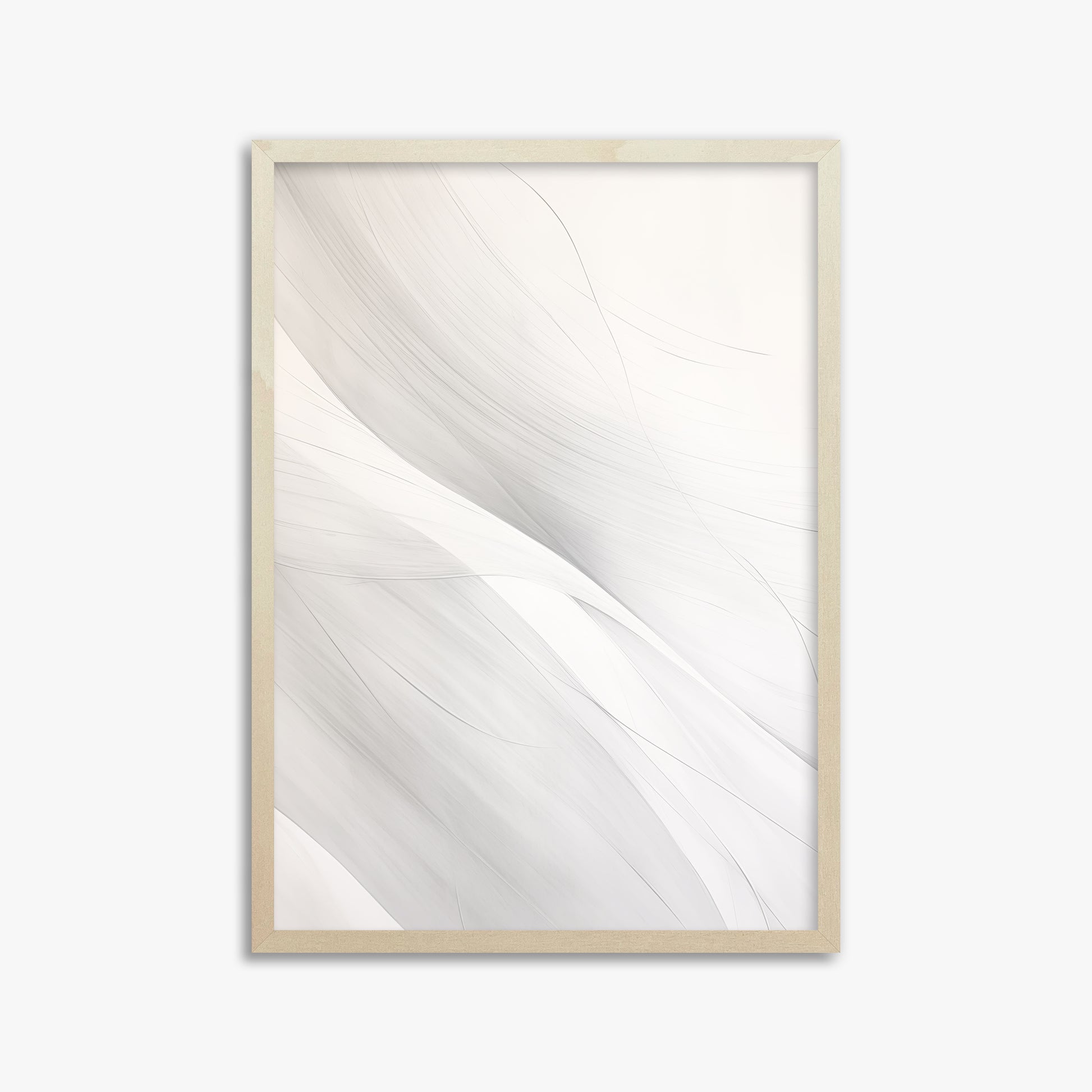 Feather Whisper, 50x70cm Framed Poster With Lime Wood Frame