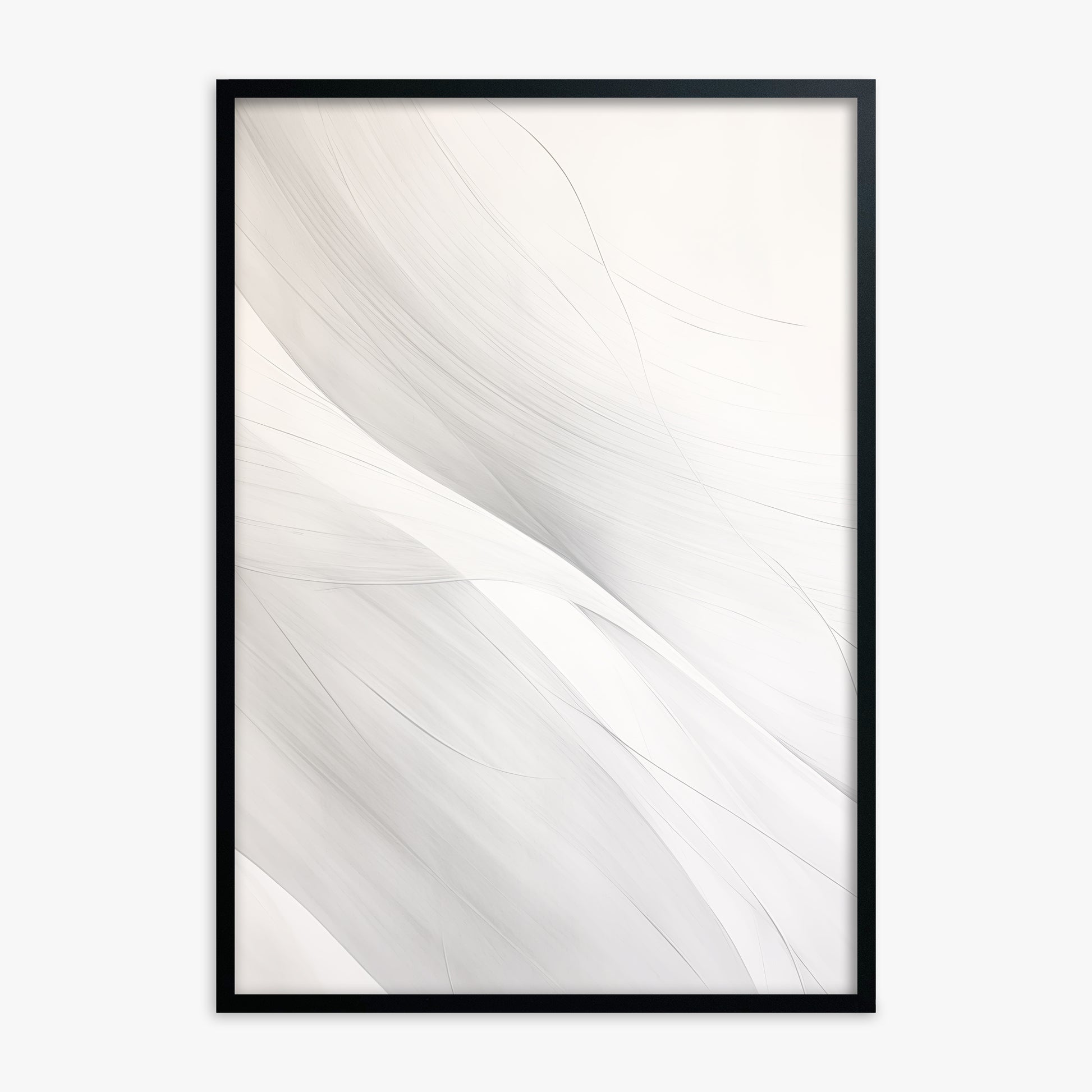 Feather Whisper, Black Framed Poster With Black Frame
