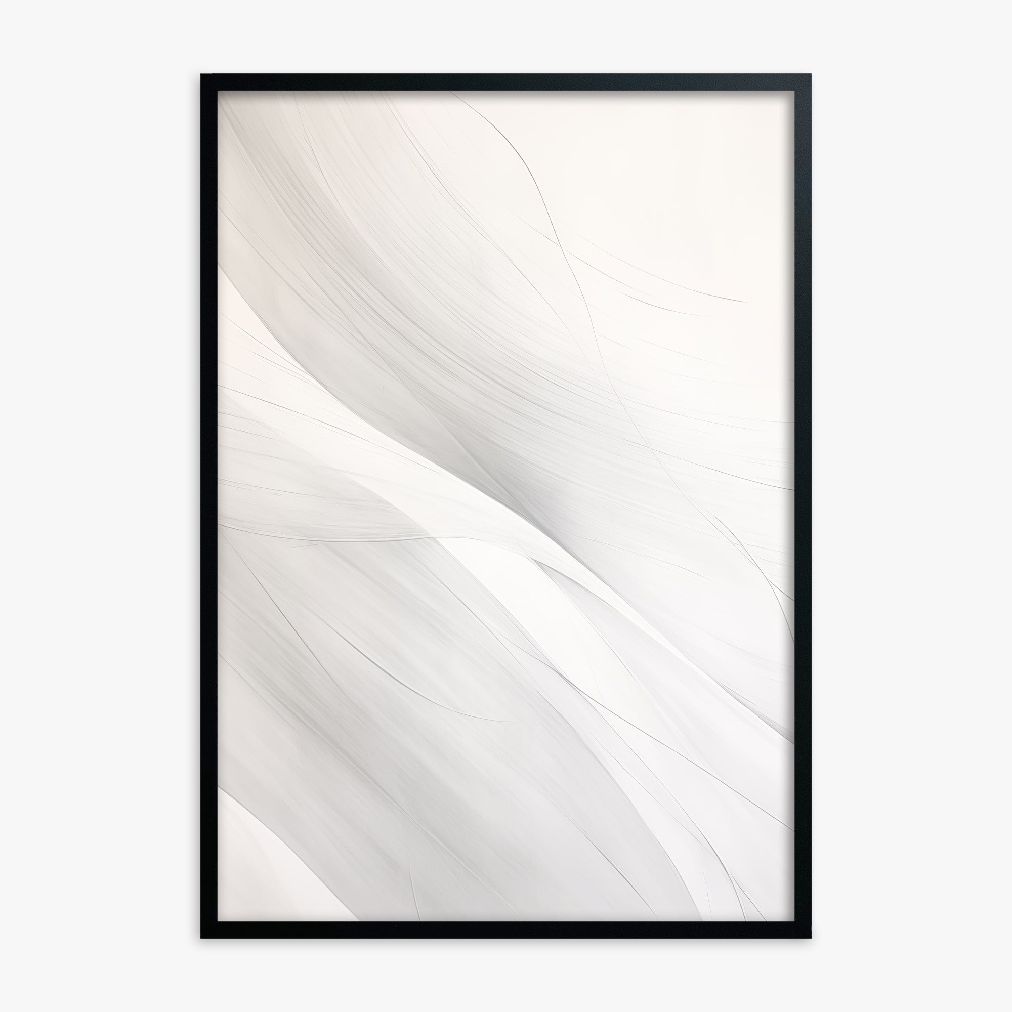 Feather Whisper, Black Framed Poster With Black Frame