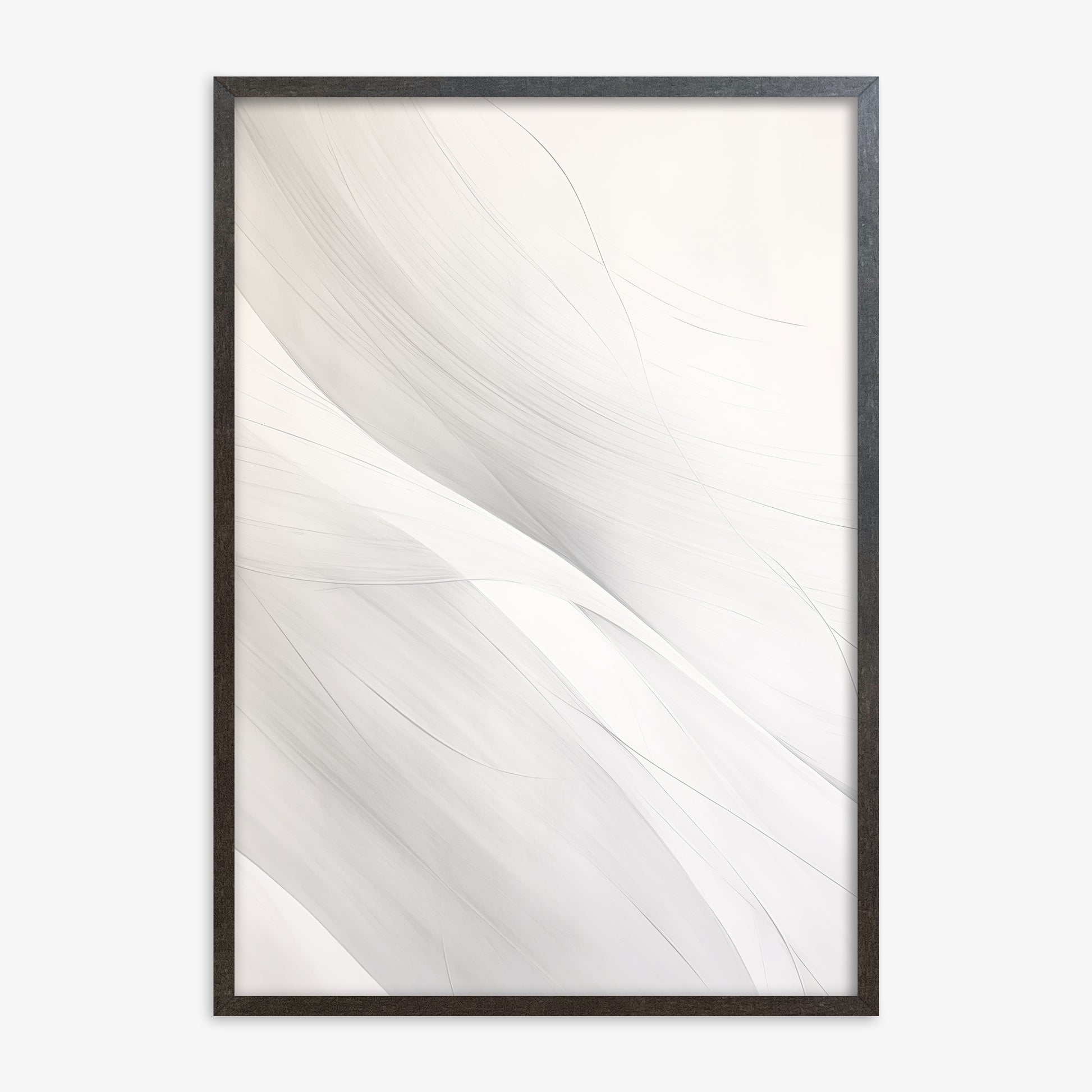 Feather Whisper, 70x100cm Framed Poster With Espresso Frame