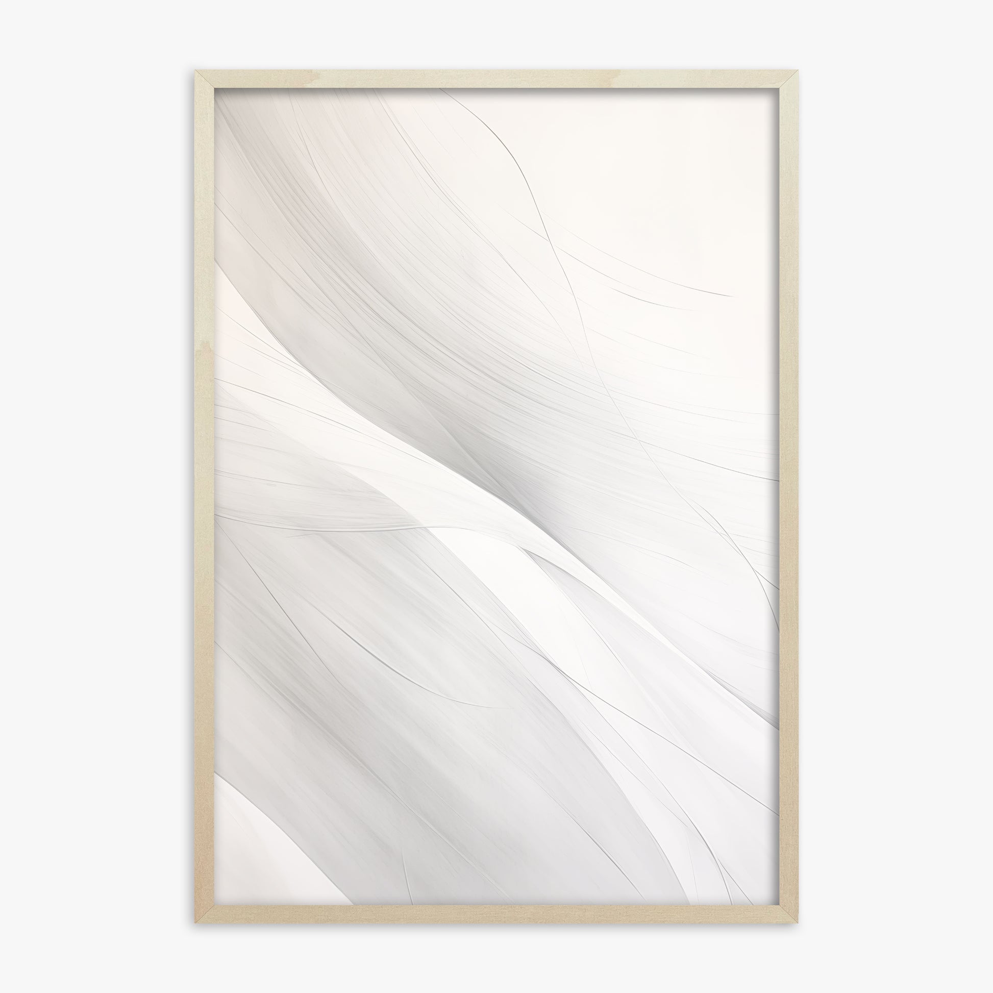 Feather Whisper, 70x100cm Framed Poster With Lime Wood Frame