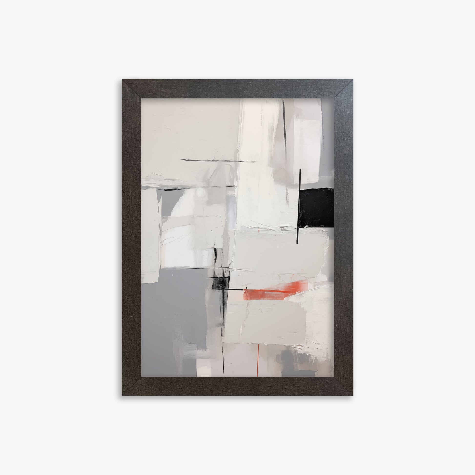 Urban Grid Blur, 21x30cm Framed Poster With Espresso Frame
