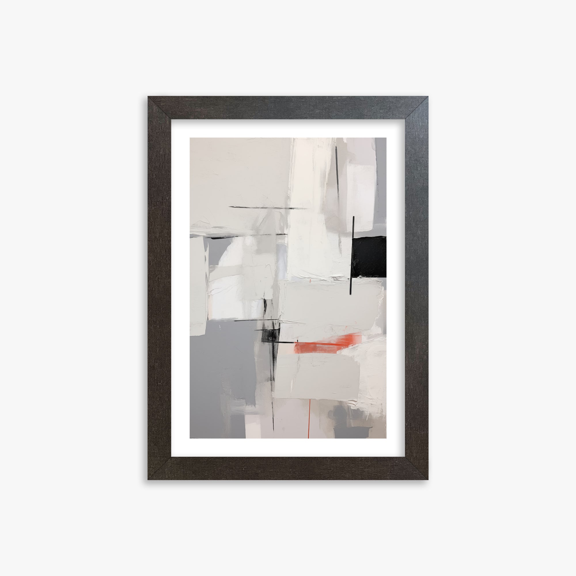 Urban Grid Blur, 21x30cm Framed Poster With Espresso Frame