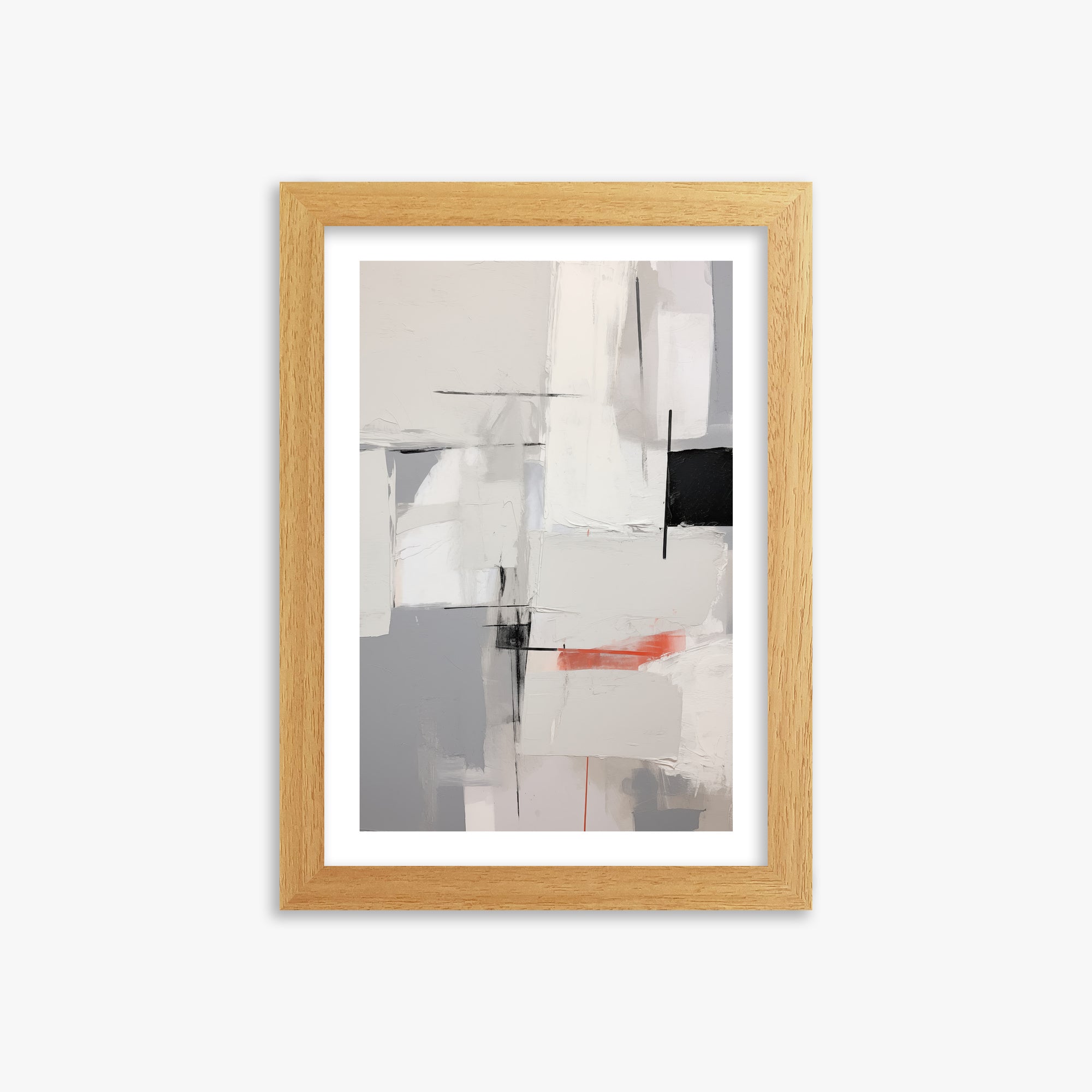 Urban Grid Blur, 21x30cm Framed Poster With Oak Frame