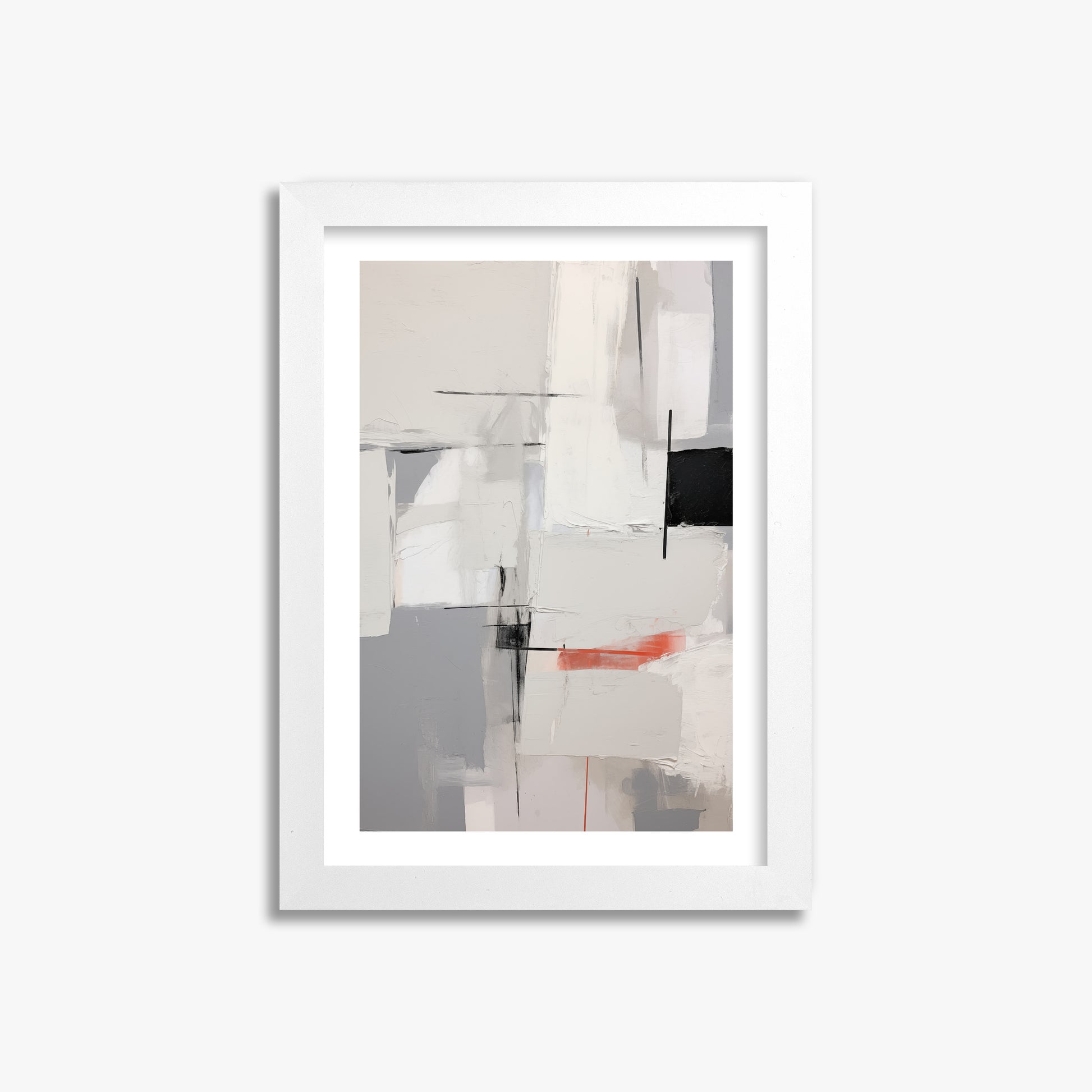 Urban Grid Blur, 21x30cm Framed Poster With White Frame