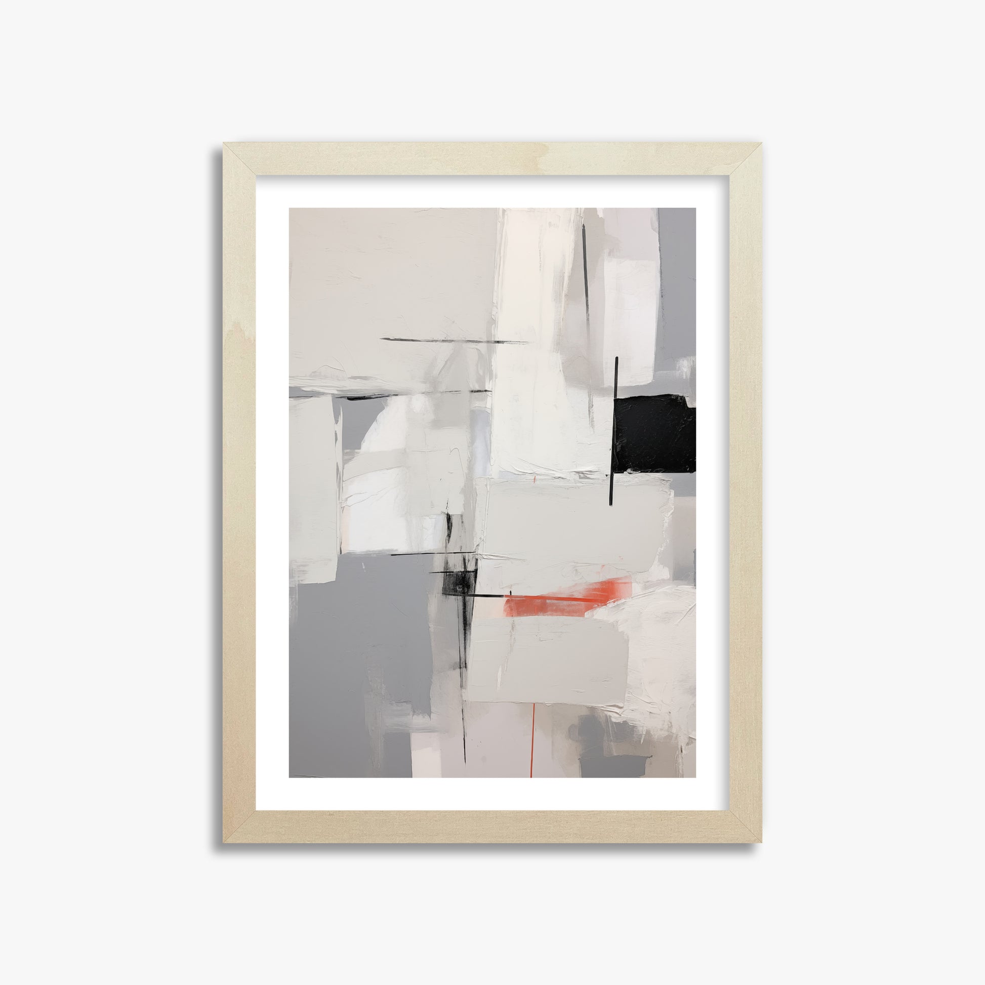 Urban Grid Blur, 30x40cm Framed Poster With Lime Wood Frame