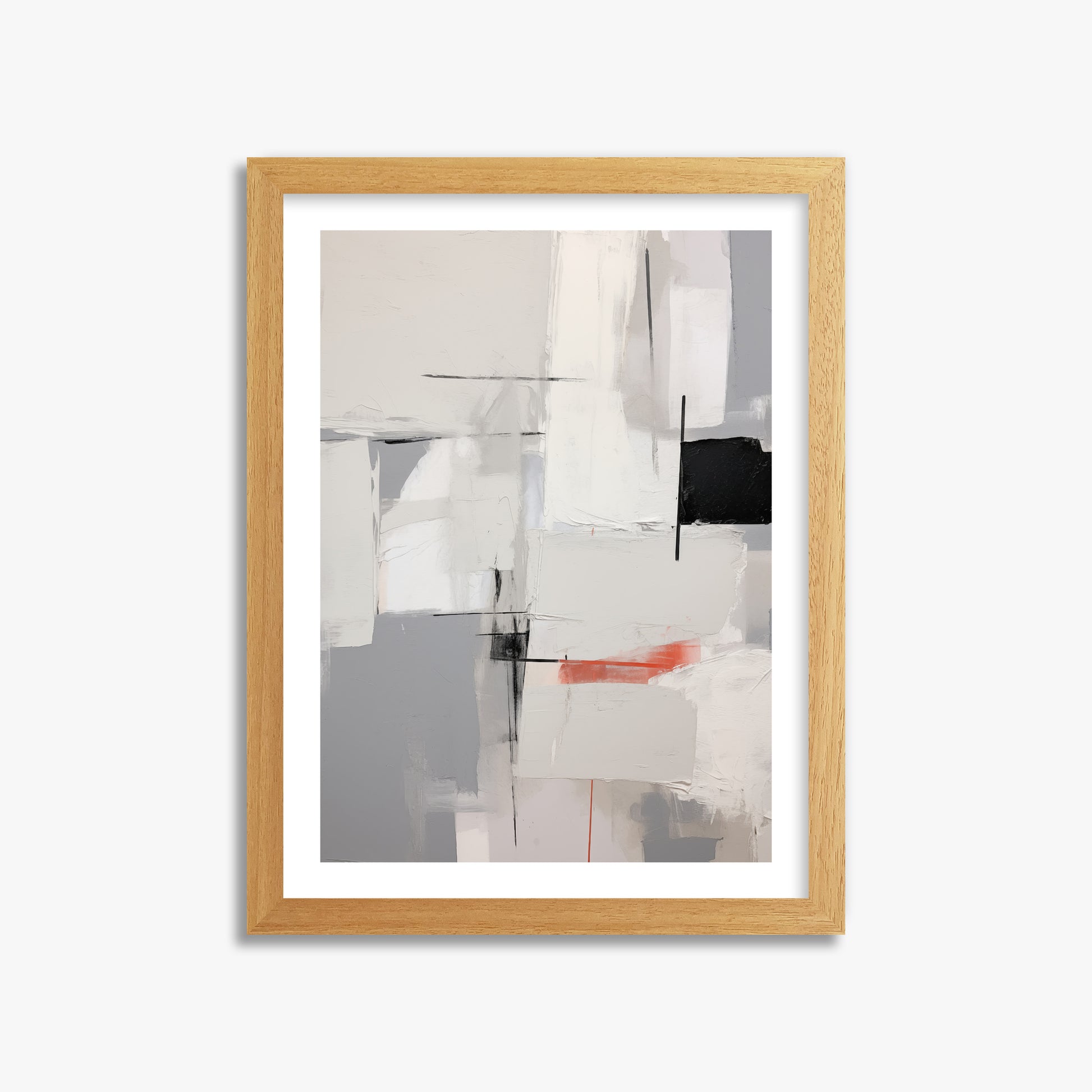 Urban Grid Blur, 30x40cm Framed Poster With Oak Frame